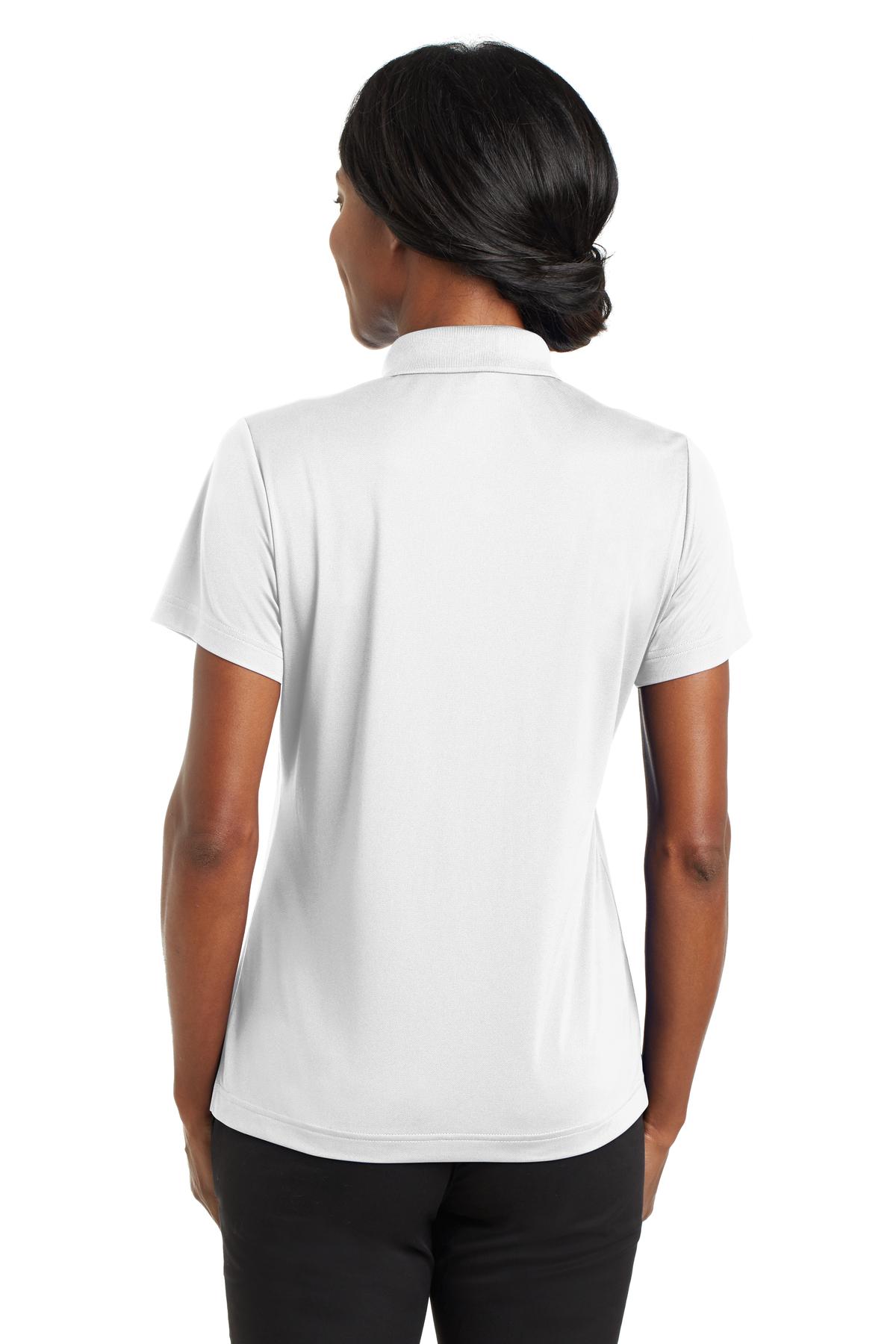 DISCONTINUED CornerStone Ladies Micropique Gripper Polo. CS422 - White - back