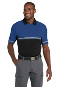CornerStone Select Lightweight Snag-Proof Enhanced Visibility Polo CS423 - Royal/ Black - front