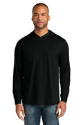 CornerStone Workwear Pro Long Sleeve Hooded Tee CS440LSH - Black - front