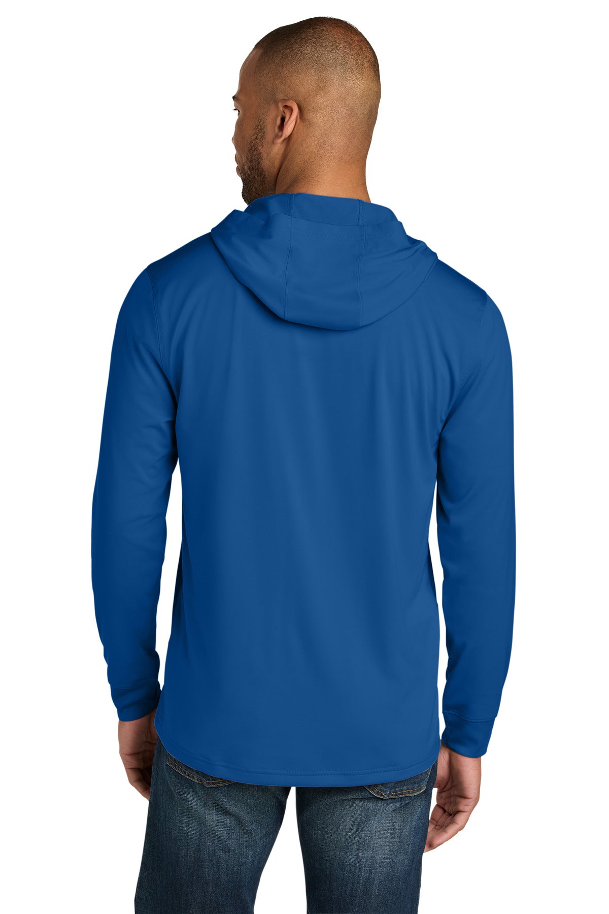 CornerStone Workwear Pro Long Sleeve Hooded Tee CS440LSH - Royal - back