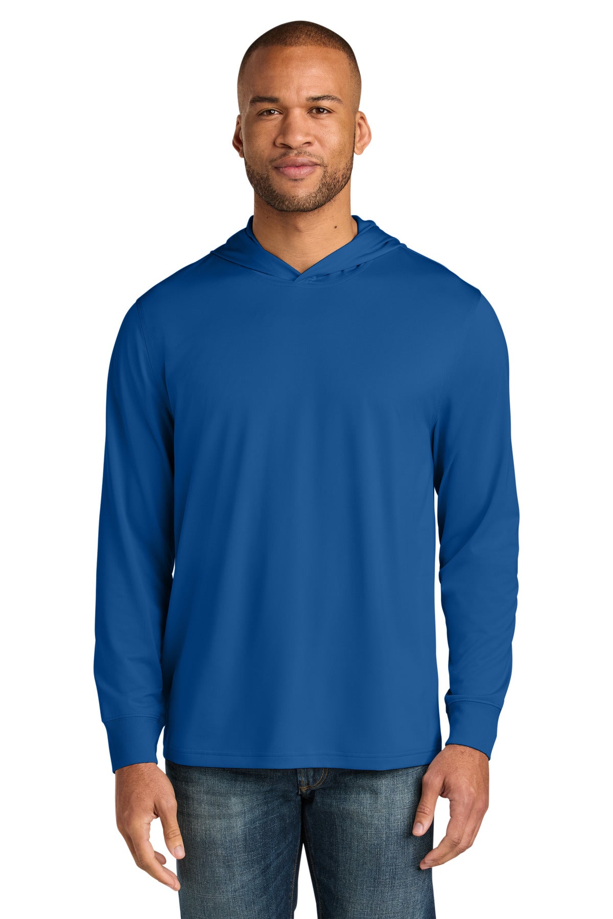 CornerStone Workwear Pro Long Sleeve Hooded Tee CS440LSH - Royal - front