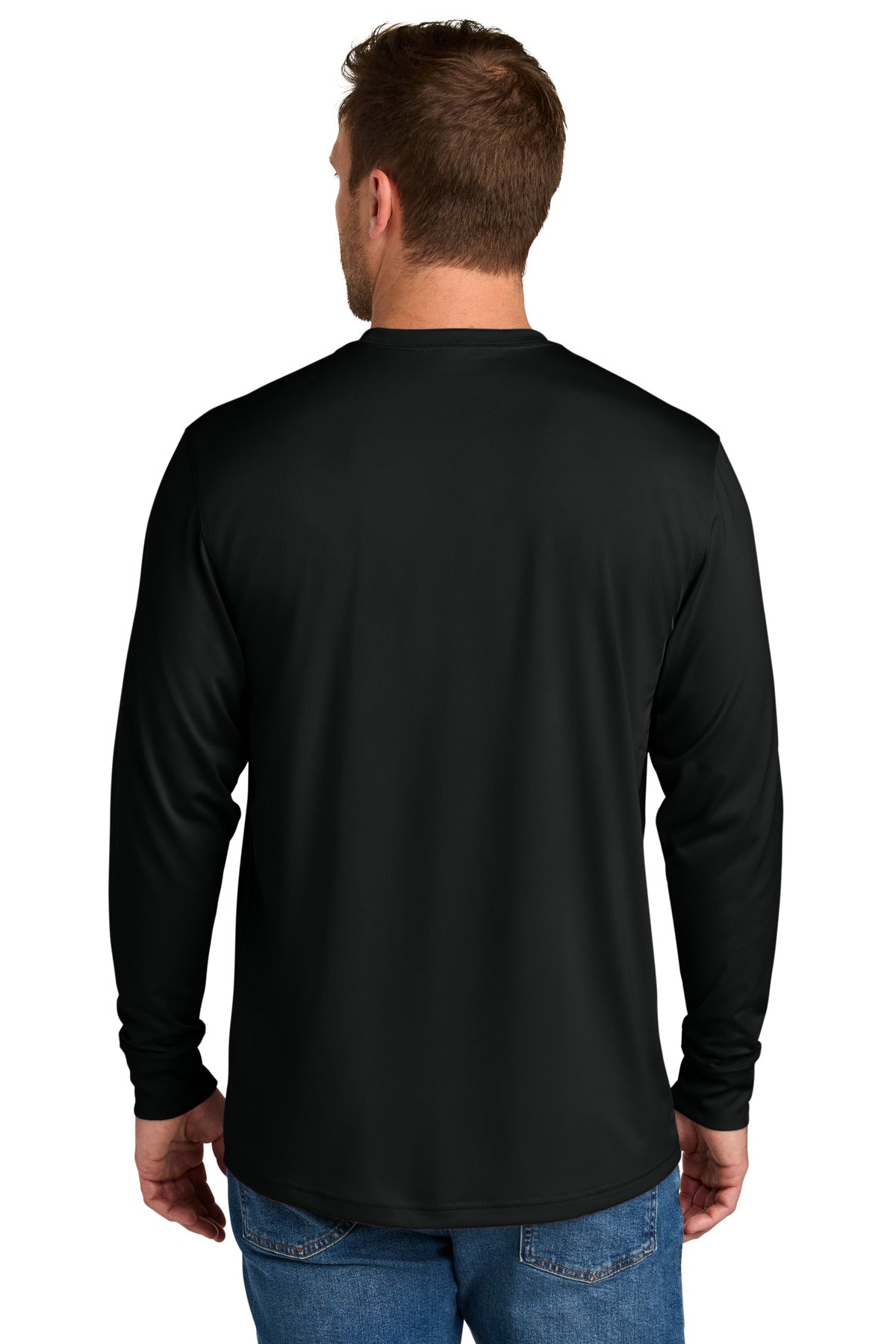 CornerStone Workwear Pro Long Sleeve Pocket Tee CS440LSP - Black - back