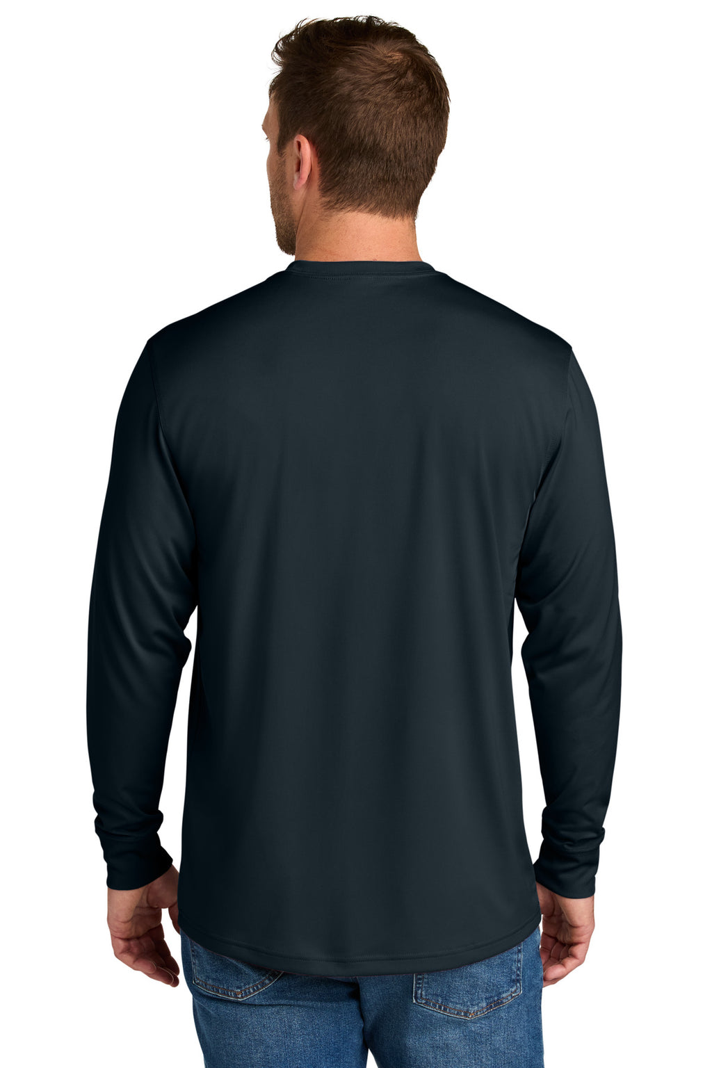 CornerStone Workwear Pro Long Sleeve Pocket Tee CS440LSP - Navy - back