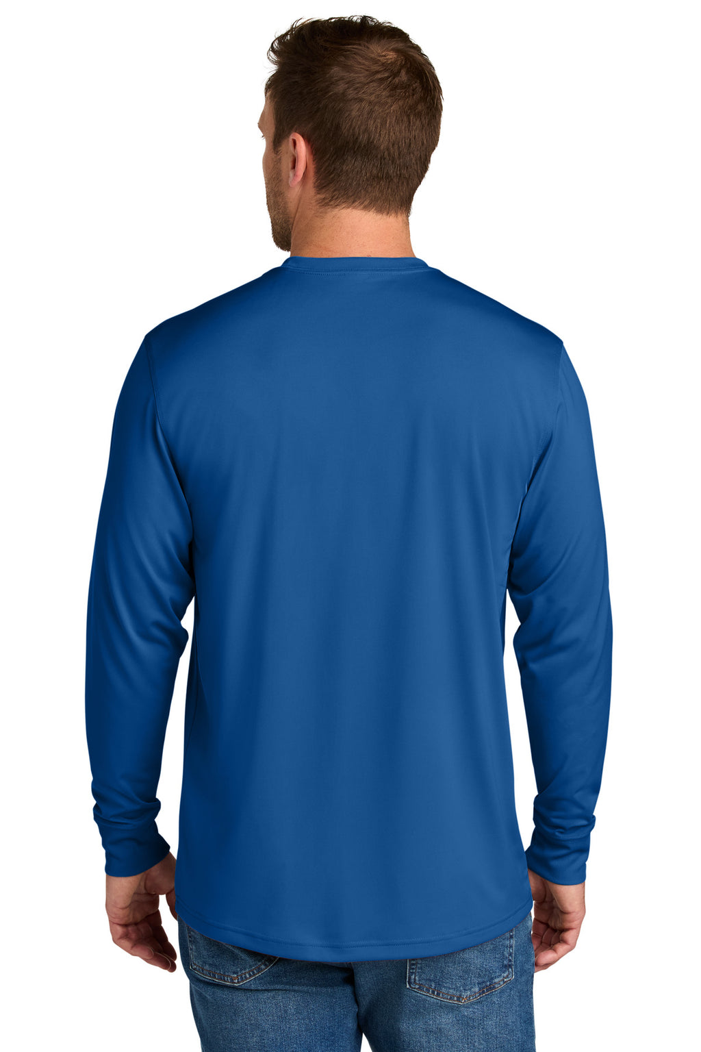 CornerStone Workwear Pro Long Sleeve Pocket Tee CS440LSP - Royal - back