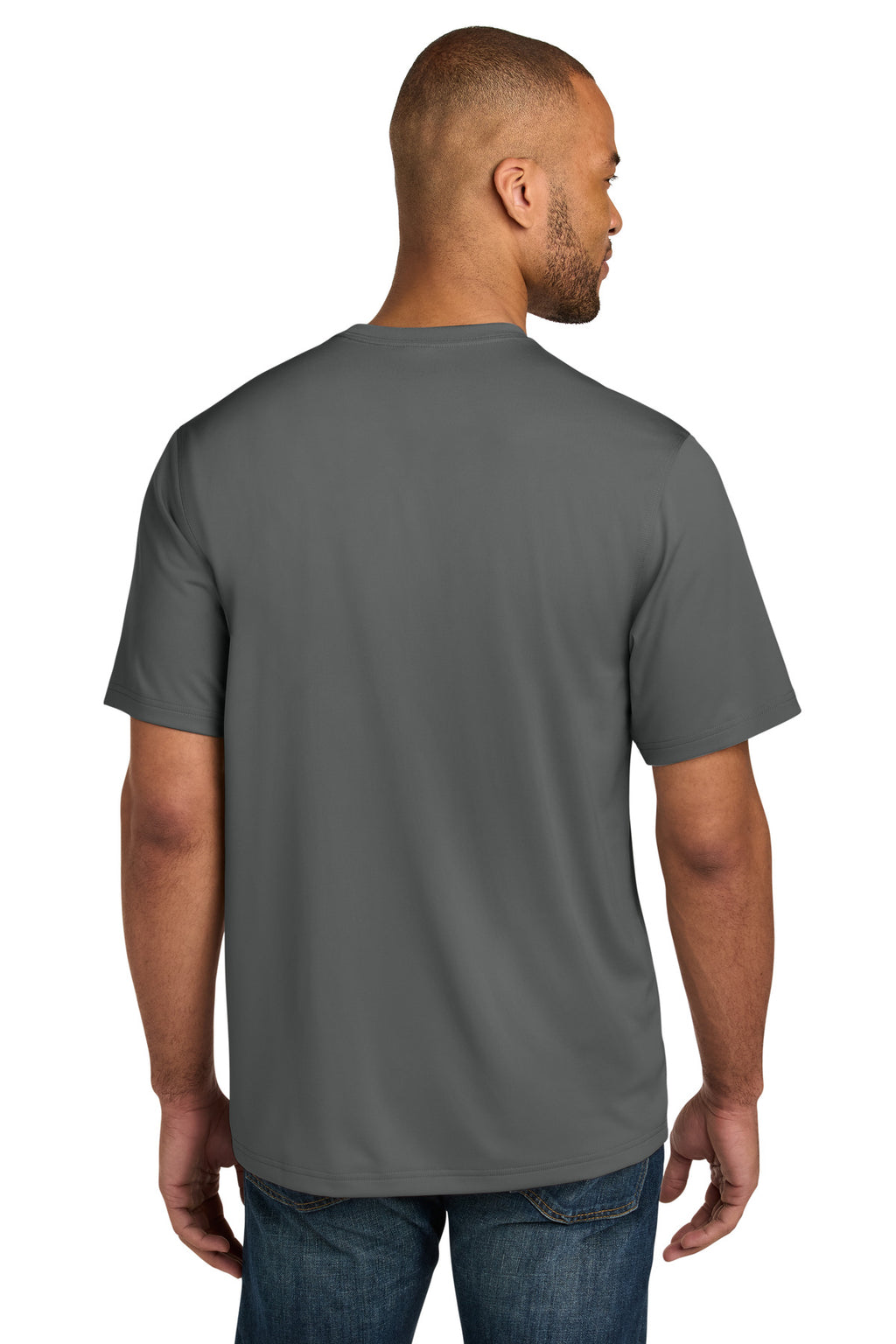 CornerStone Workwear Pro Short Sleeve Pocket Tee CS440P - Metal Grey - back