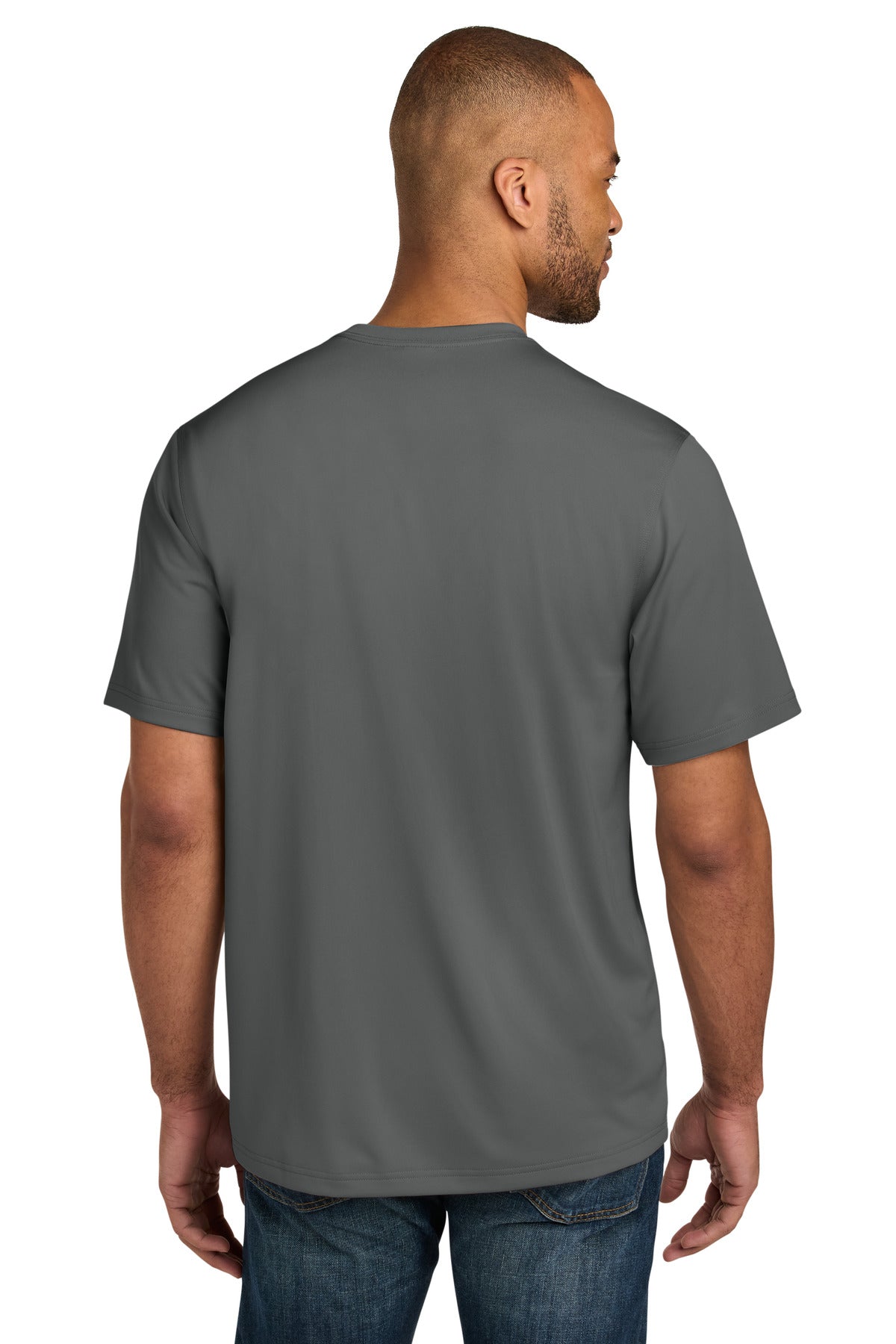 CornerStone Workwear Pro Short Sleeve Pocket Tee CS440P - Metal Grey - back