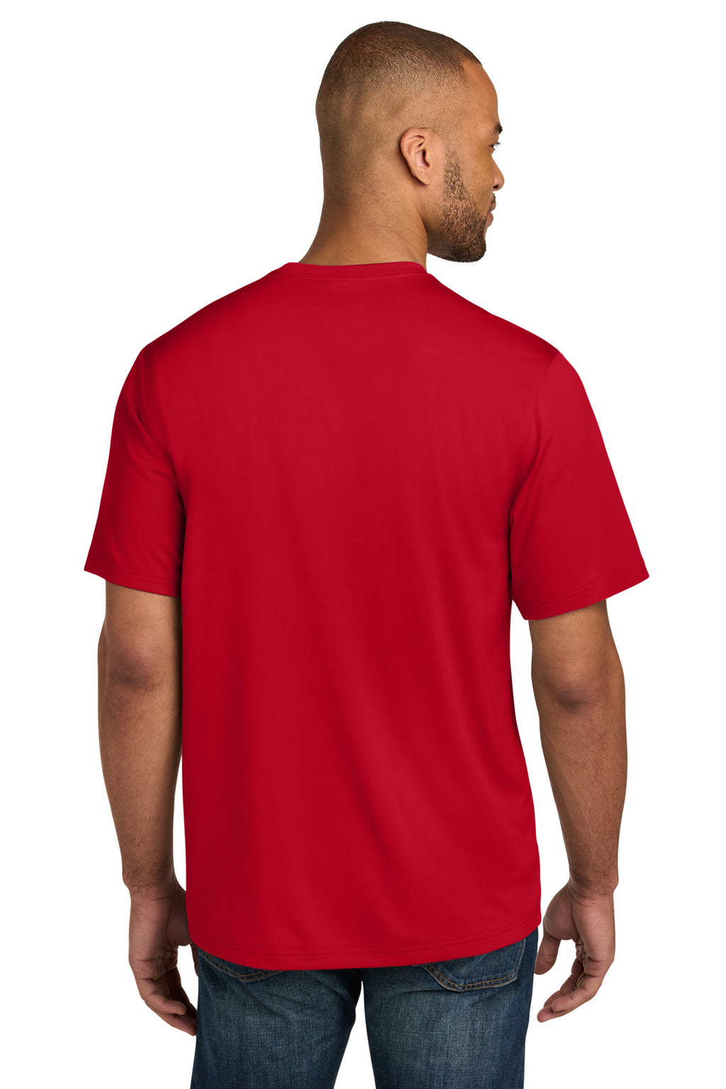 CornerStone Workwear Pro Short Sleeve Pocket Tee CS440P - Red - back