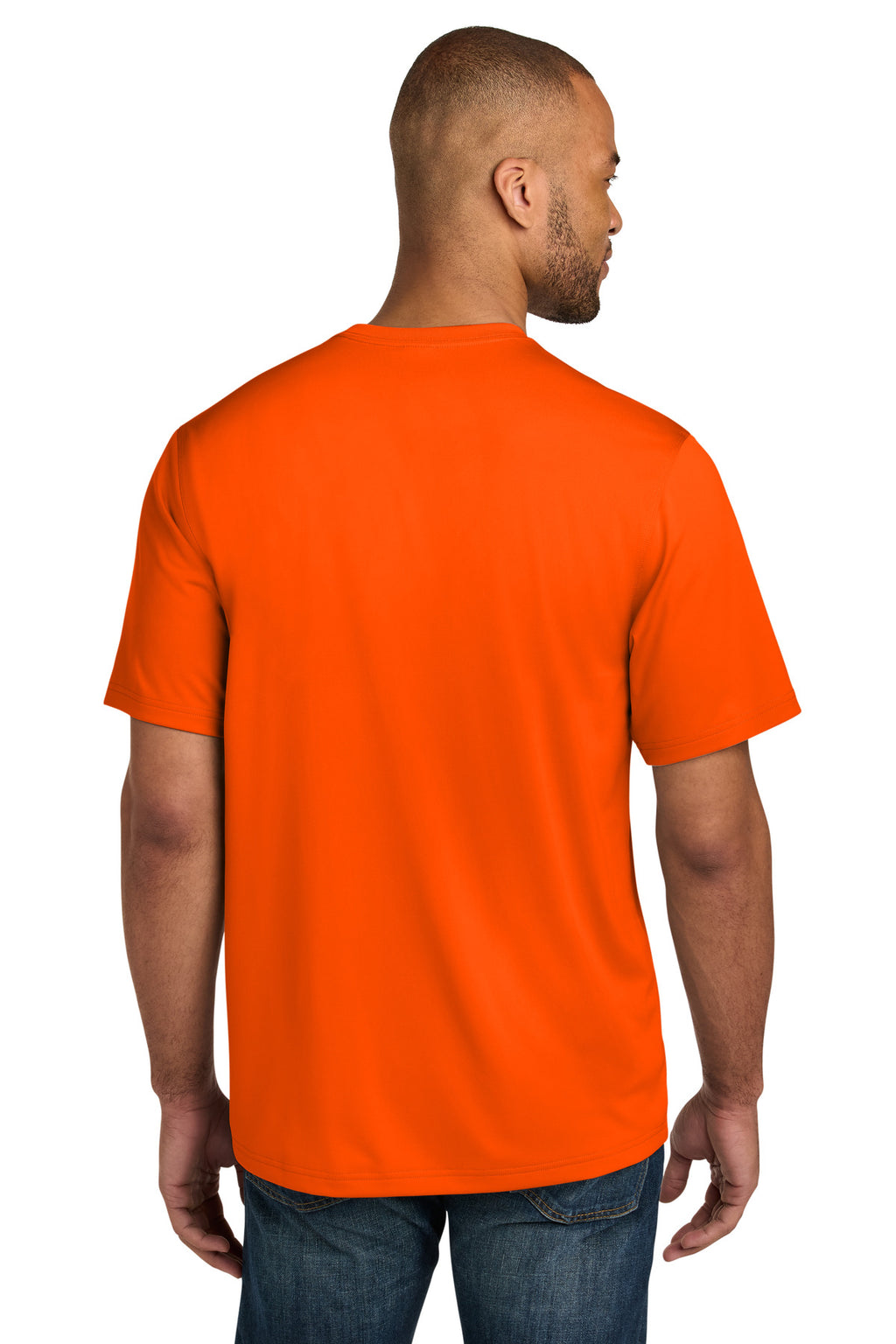 CornerStone Workwear Pro Short Sleeve Pocket Tee CS440P - Safety Orange - back