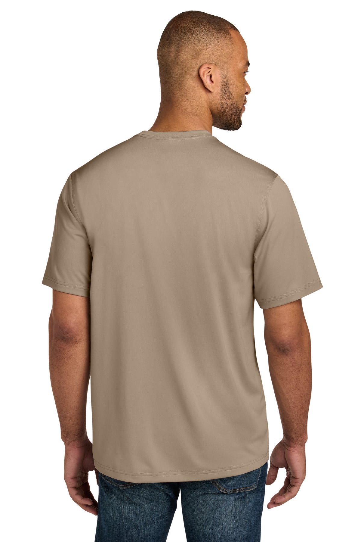 CornerStone Workwear Pro Short Sleeve Pocket Tee CS440P - Silver Tan - back