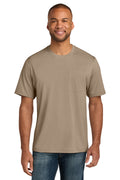 CornerStone Workwear Pro Short Sleeve Pocket Tee CS440P - Silver Tan - front
