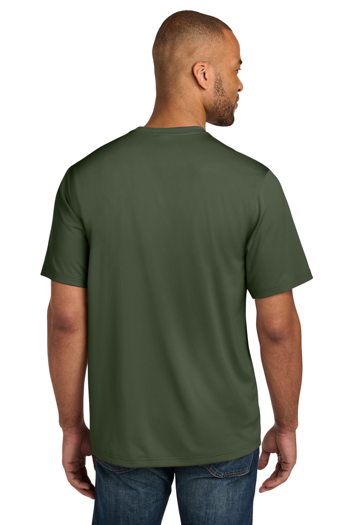 CornerStone Workwear Pro Short Sleeve Pocket Tee CS440P - Tactical Green - back