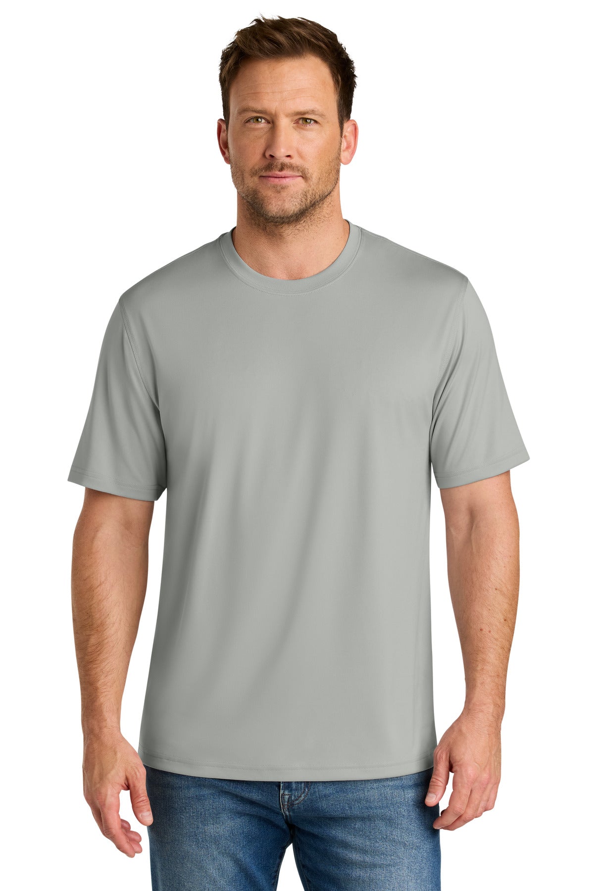 CornerStone Workwear Pro Short Sleeve Tee CS440 - Light Grey - front