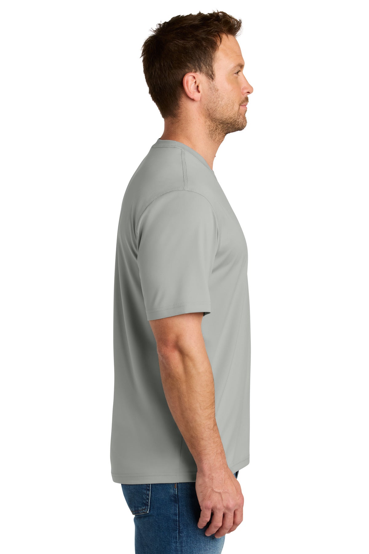 CornerStone Workwear Pro Short Sleeve Tee CS440 - Light Grey - side