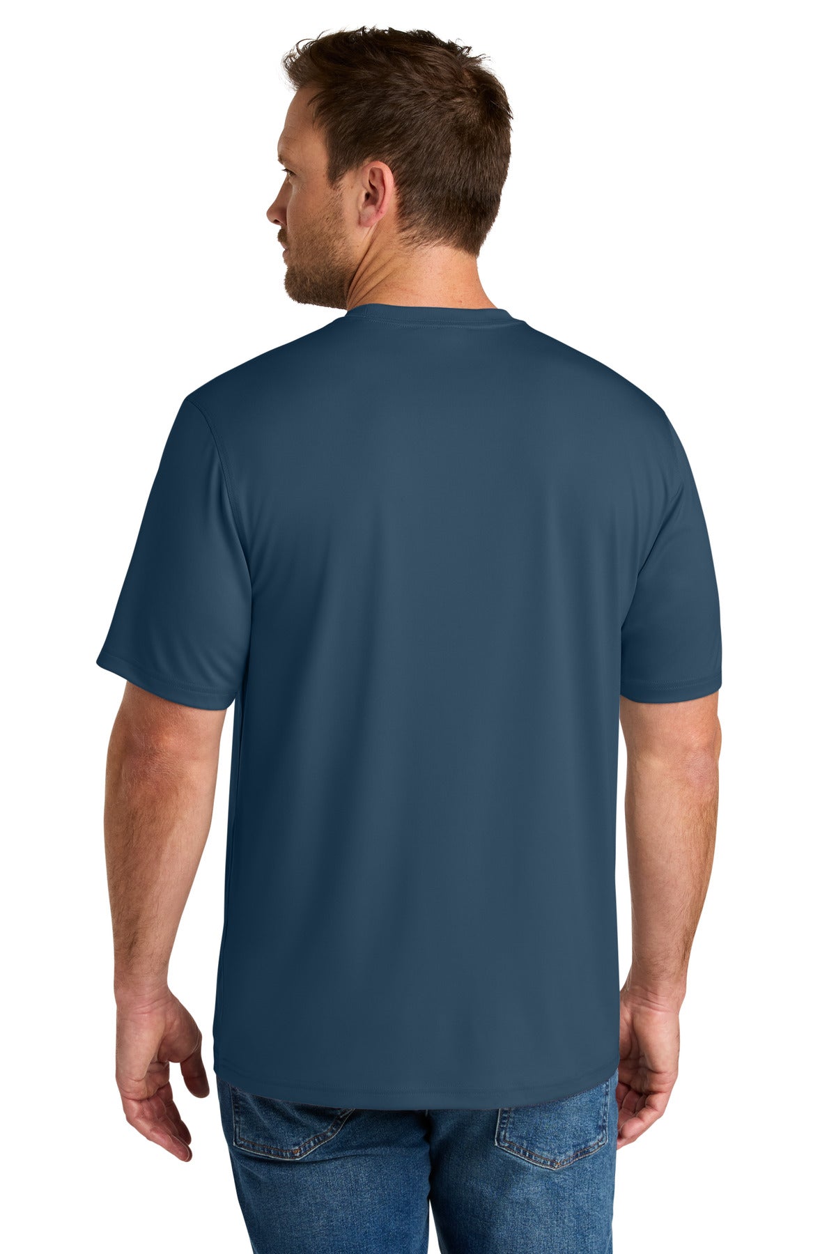 CornerStone Workwear Pro Short Sleeve Tee CS440 - Regatta Blue - back