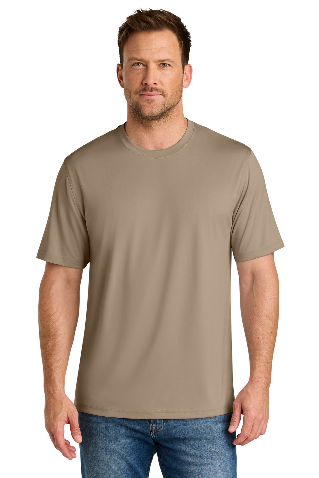 CornerStone Workwear Pro Short Sleeve Tee CS440 - Silver Tan - front