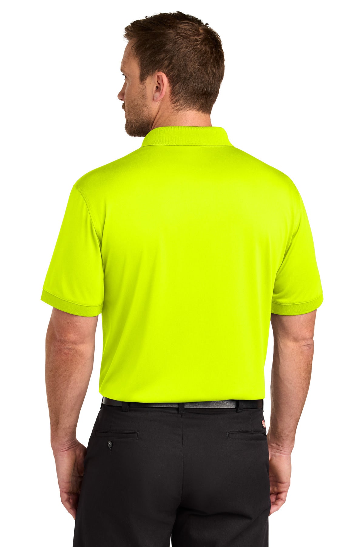 CornerStone Workwear Pro Polo CS450 - Safety Yellow - back