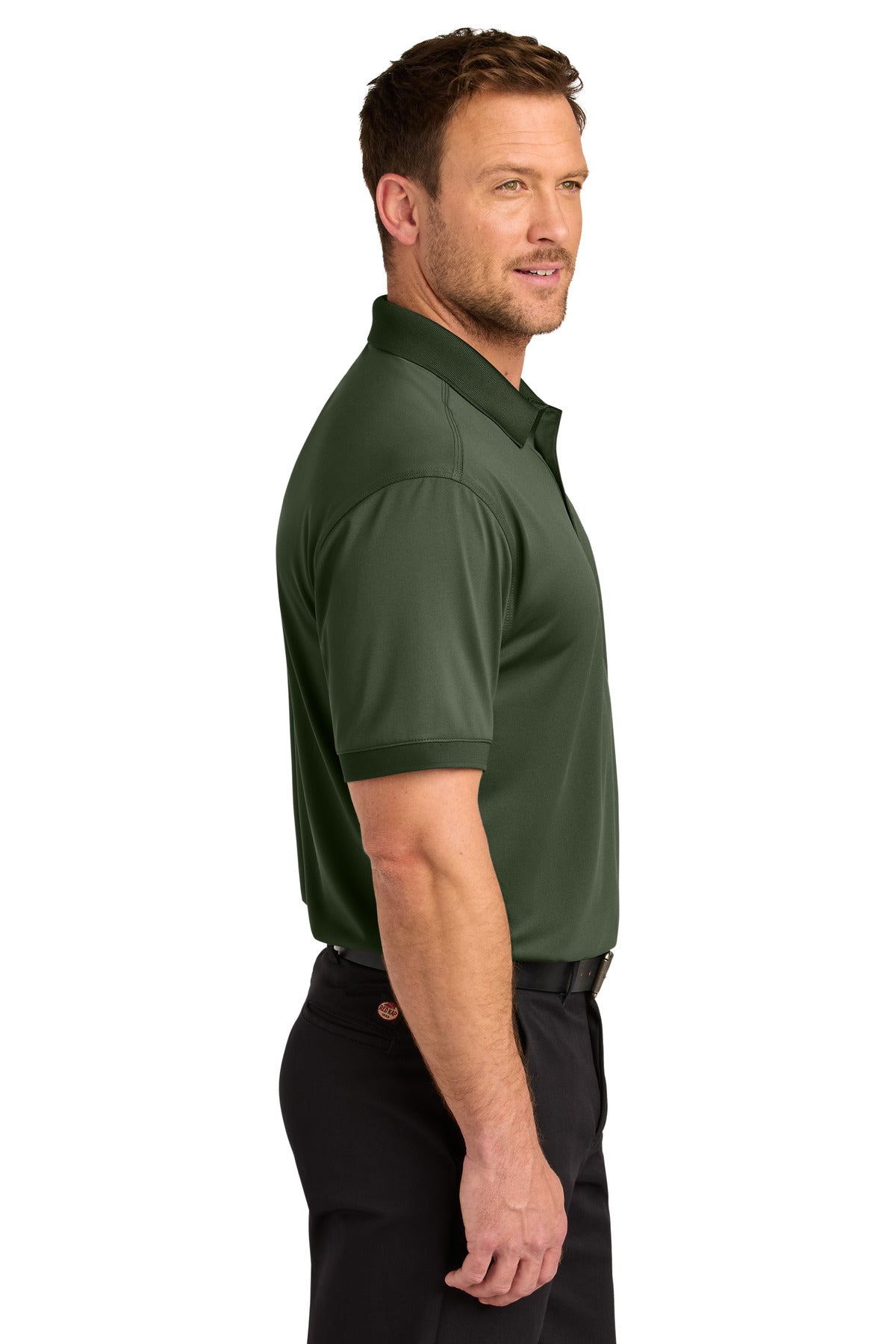 CornerStone Workwear Pro Polo CS450 - Tactical Green - side