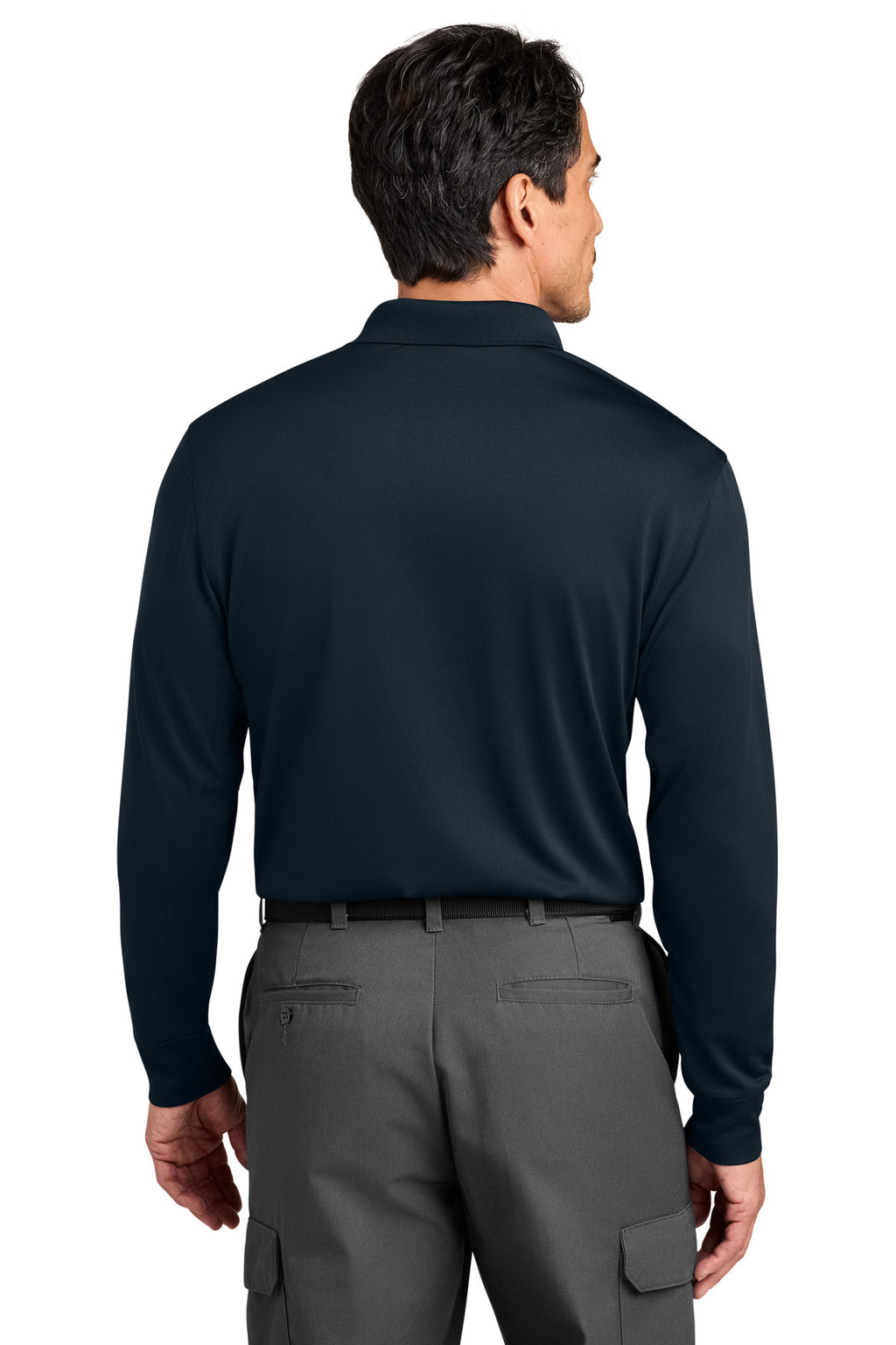 CornerStone Workwear Pro Tactical Long Sleeve Polo CS452LS - Dark Navy - back