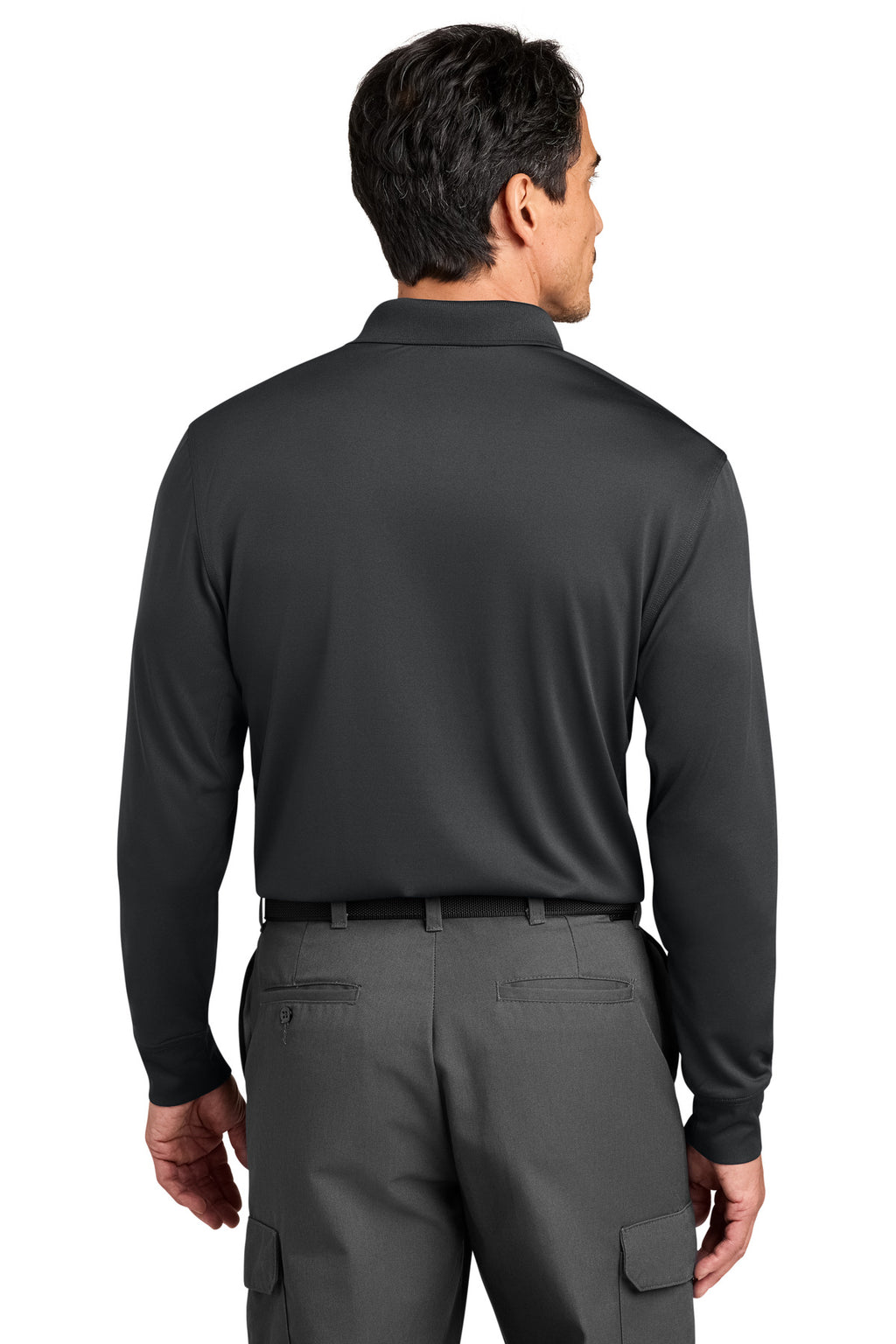 CornerStone Workwear Pro Tactical Long Sleeve Polo CS452LS - Echo Steel - back