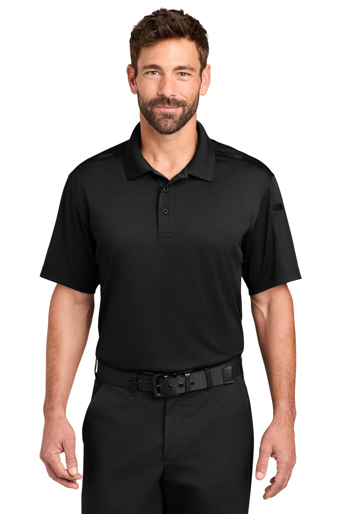 CornerStone Workwear Pro Tactical Polo CS452 - Black - front