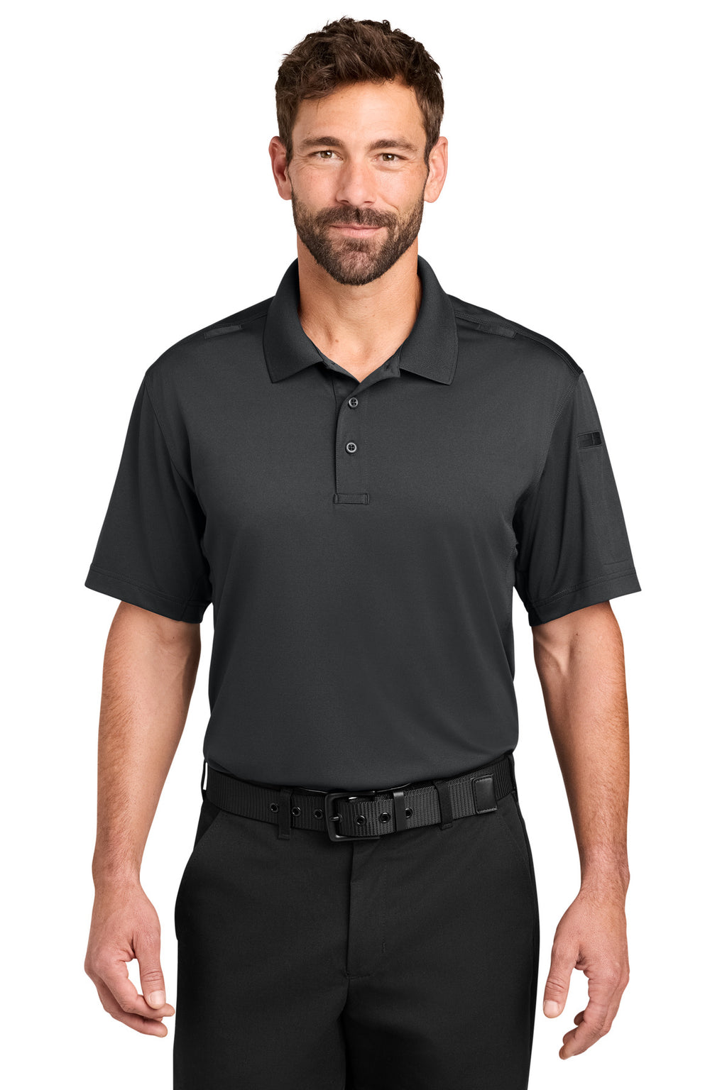 CornerStone Workwear Pro Tactical Polo CS452 - Echo Steel - front