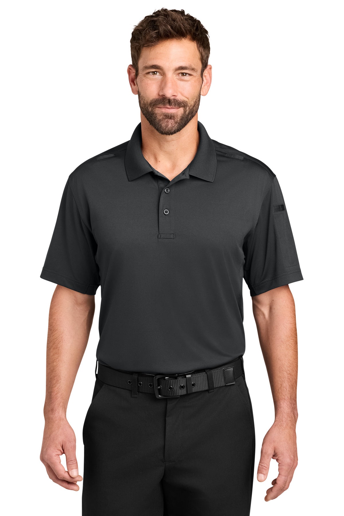 CornerStone Workwear Pro Tactical Polo CS452 - Echo Steel - front