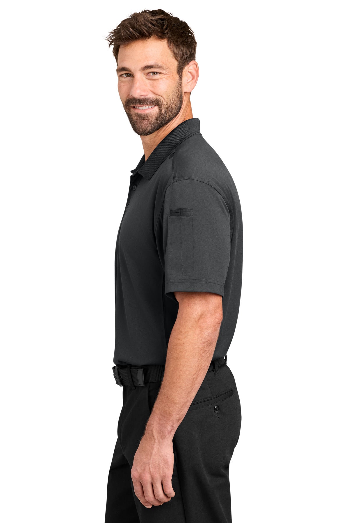 CornerStone Workwear Pro Tactical Polo CS452 - Echo Steel - side