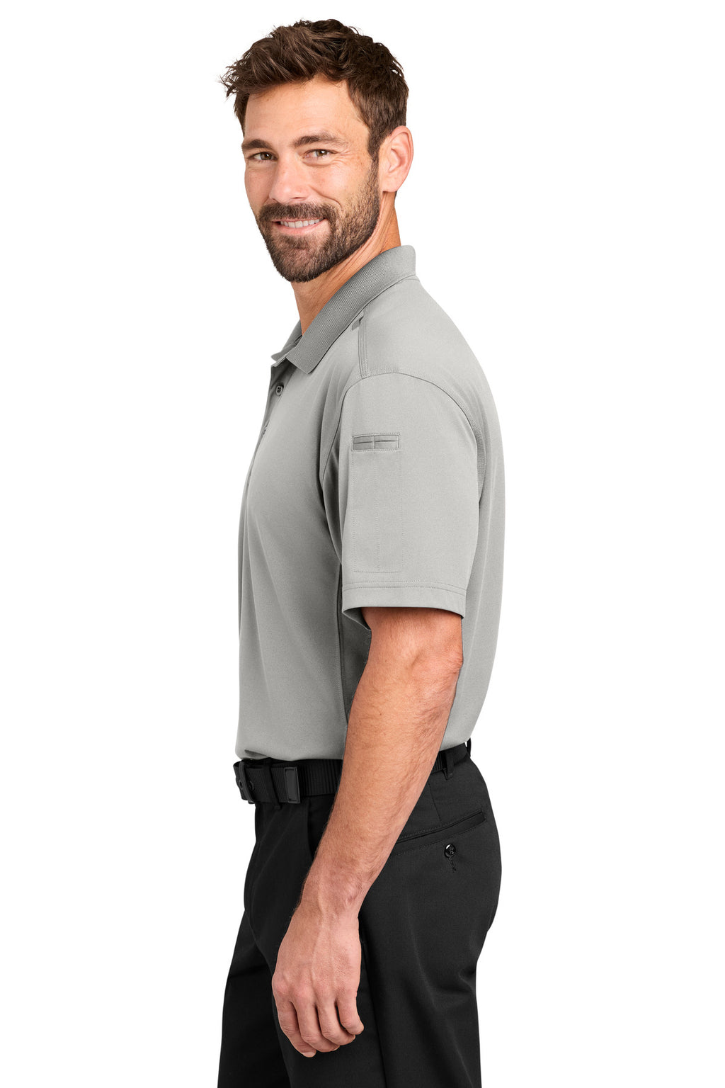 CornerStone Workwear Pro Tactical Polo CS452 - Light Grey - side