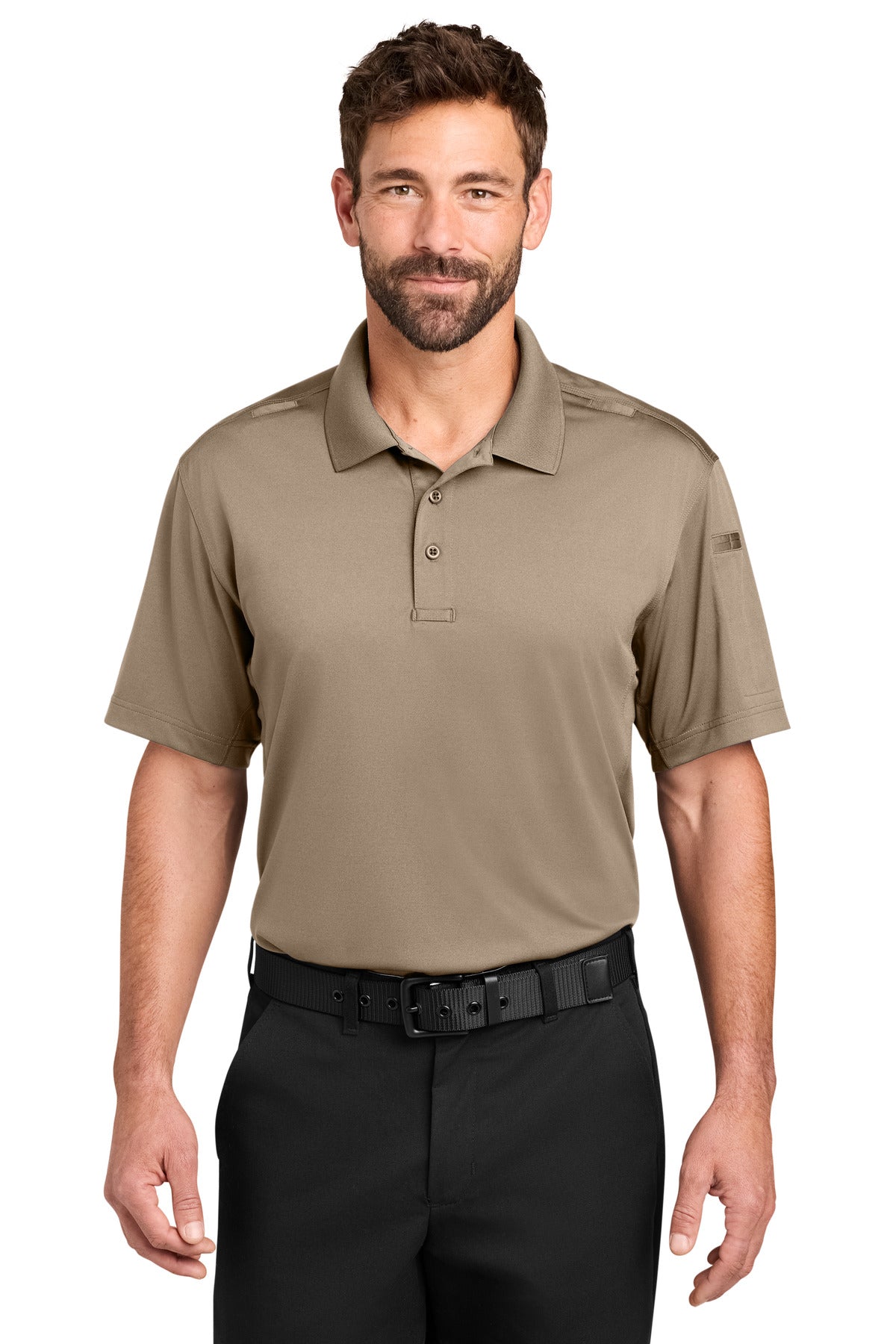 CornerStone Workwear Pro Tactical Polo CS452 - Silver Tan - front