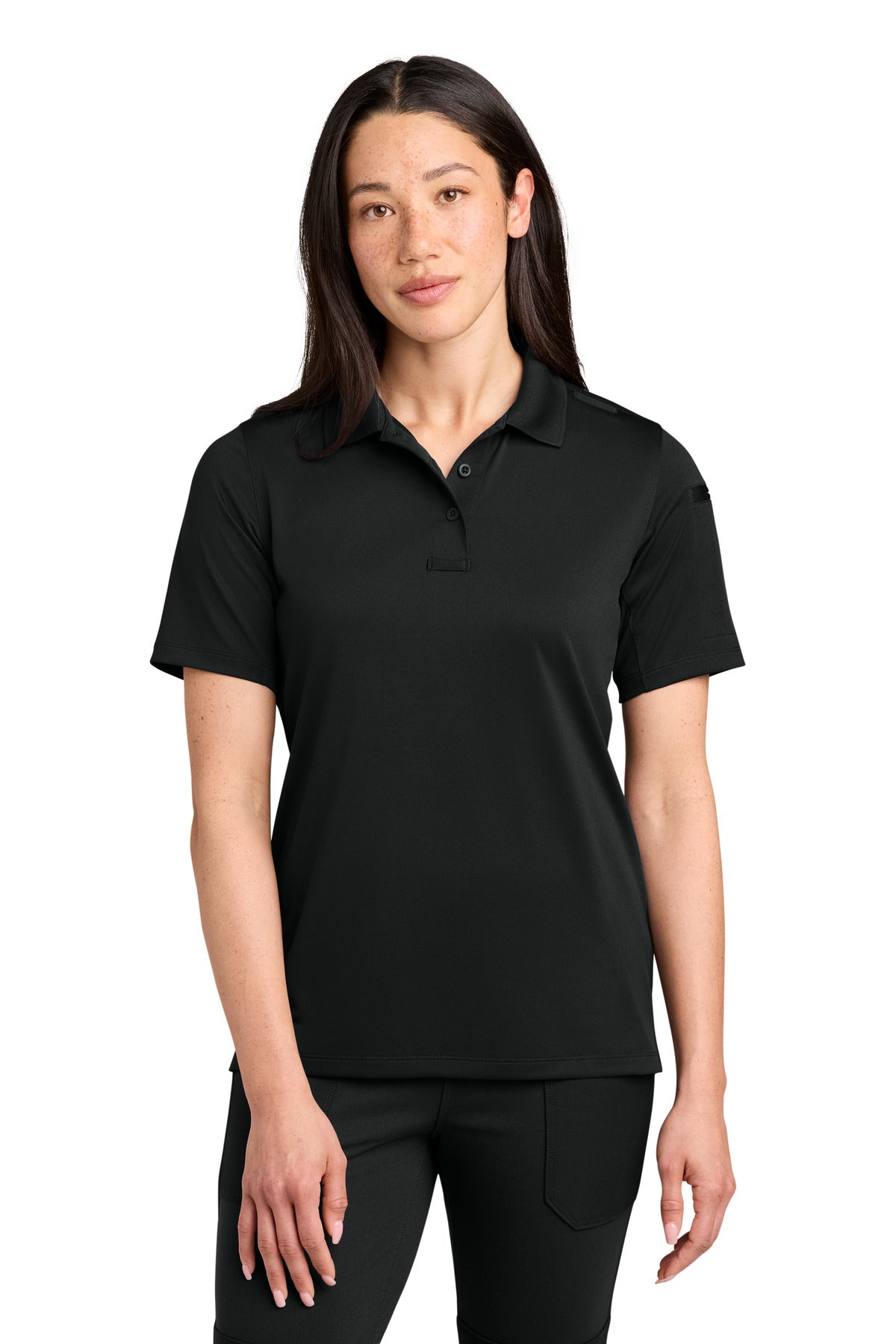 CornerStone Women's Workwear Pro Tactical Polo CS453 - Black - front