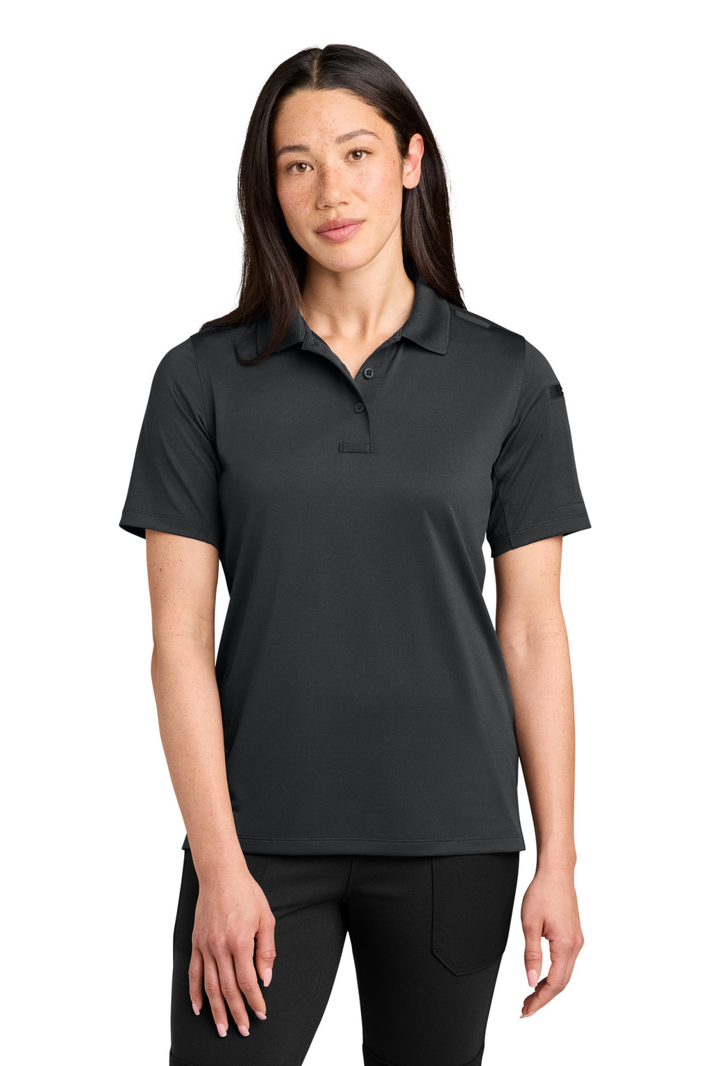 CornerStone Women's Workwear Pro Tactical Polo CS453 - Echo Steel - front