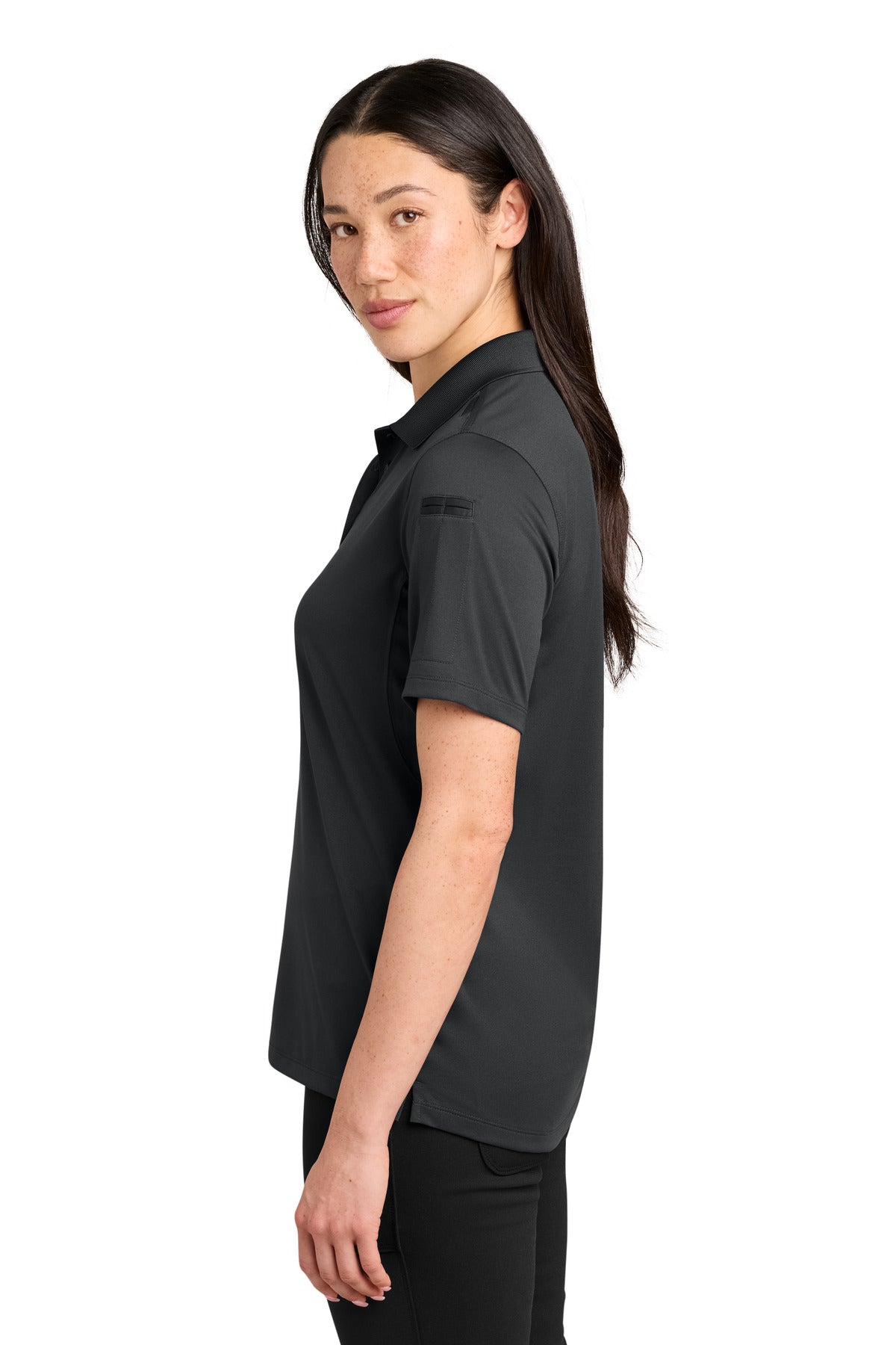 CornerStone Women's Workwear Pro Tactical Polo CS453 - Echo Steel - side