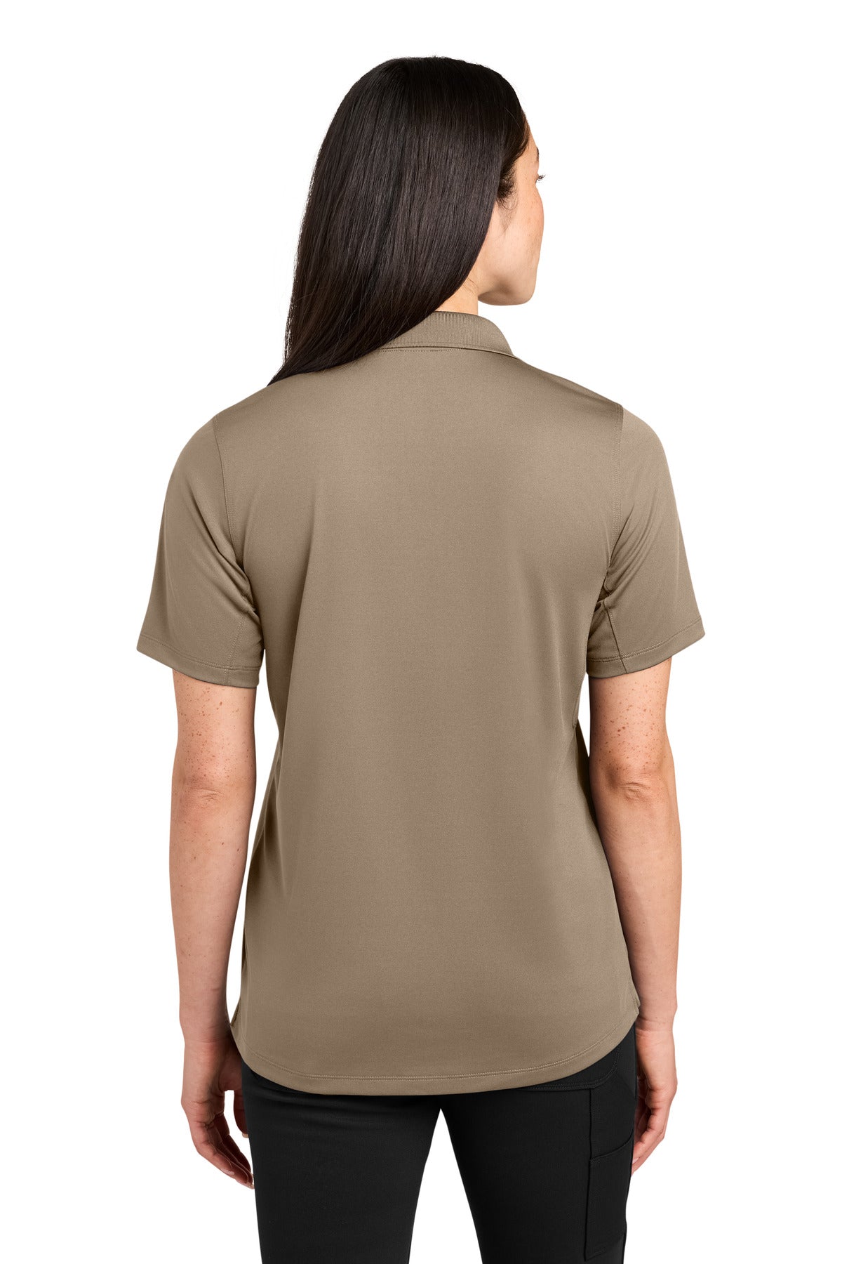 CornerStone Women's Workwear Pro Tactical Polo CS453 - Silver Tan - back
