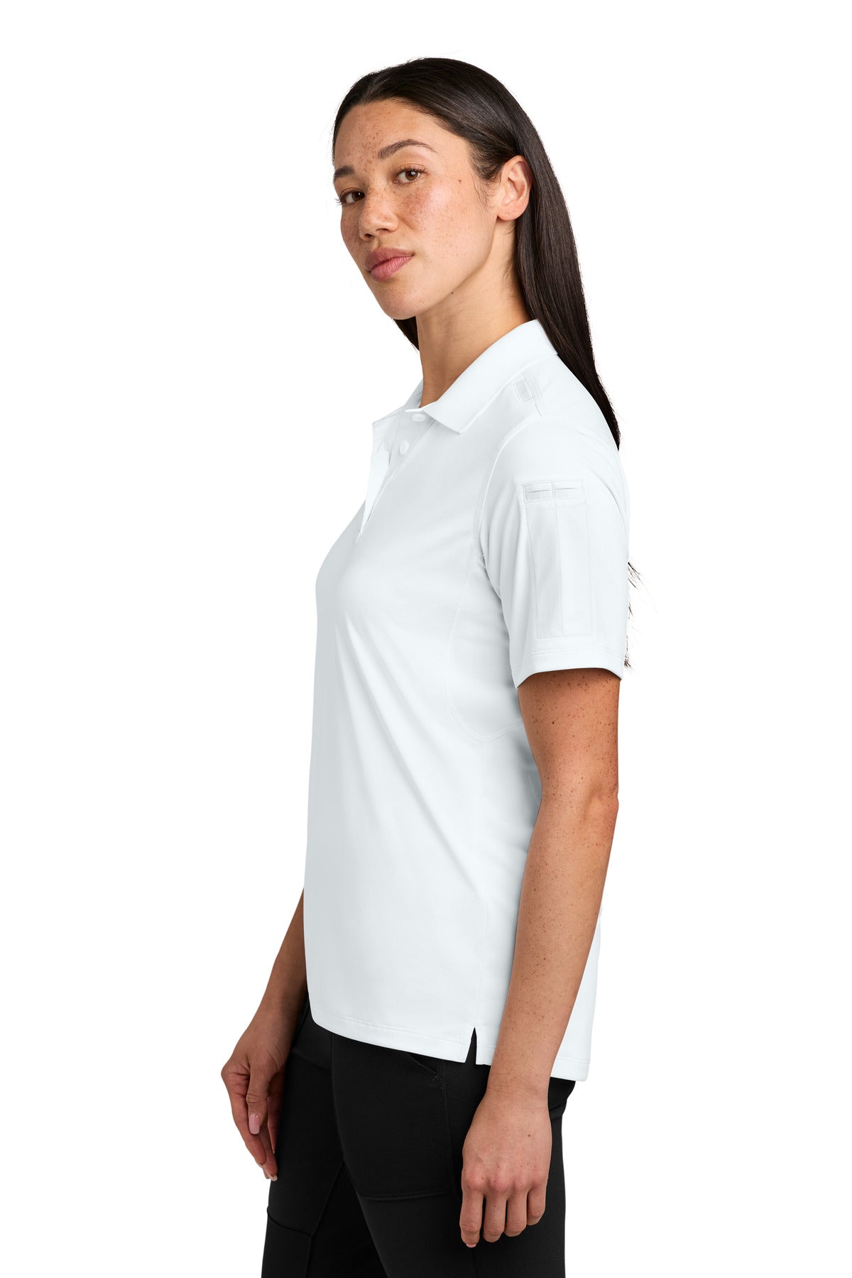 CornerStone Women's Workwear Pro Tactical Polo CS453 - White - side