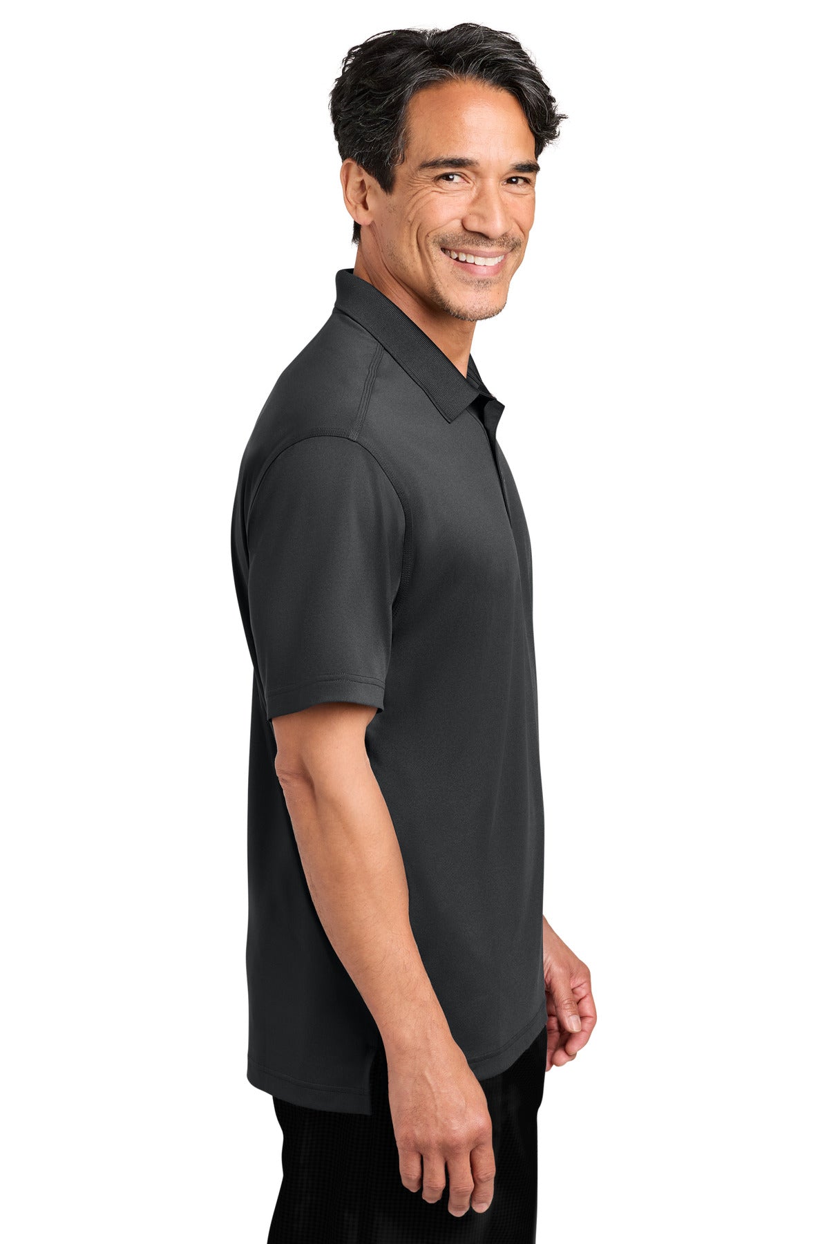 CornerStone Workwear Pro Gripper Polo CS454 - Echo Steel - side