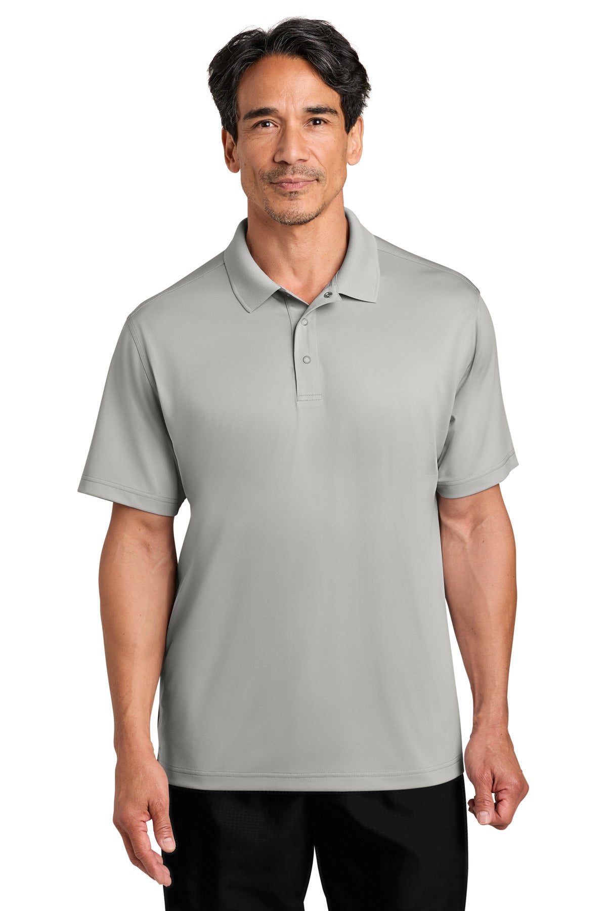 CornerStone Workwear Pro Gripper Polo CS454 - Light Grey - front