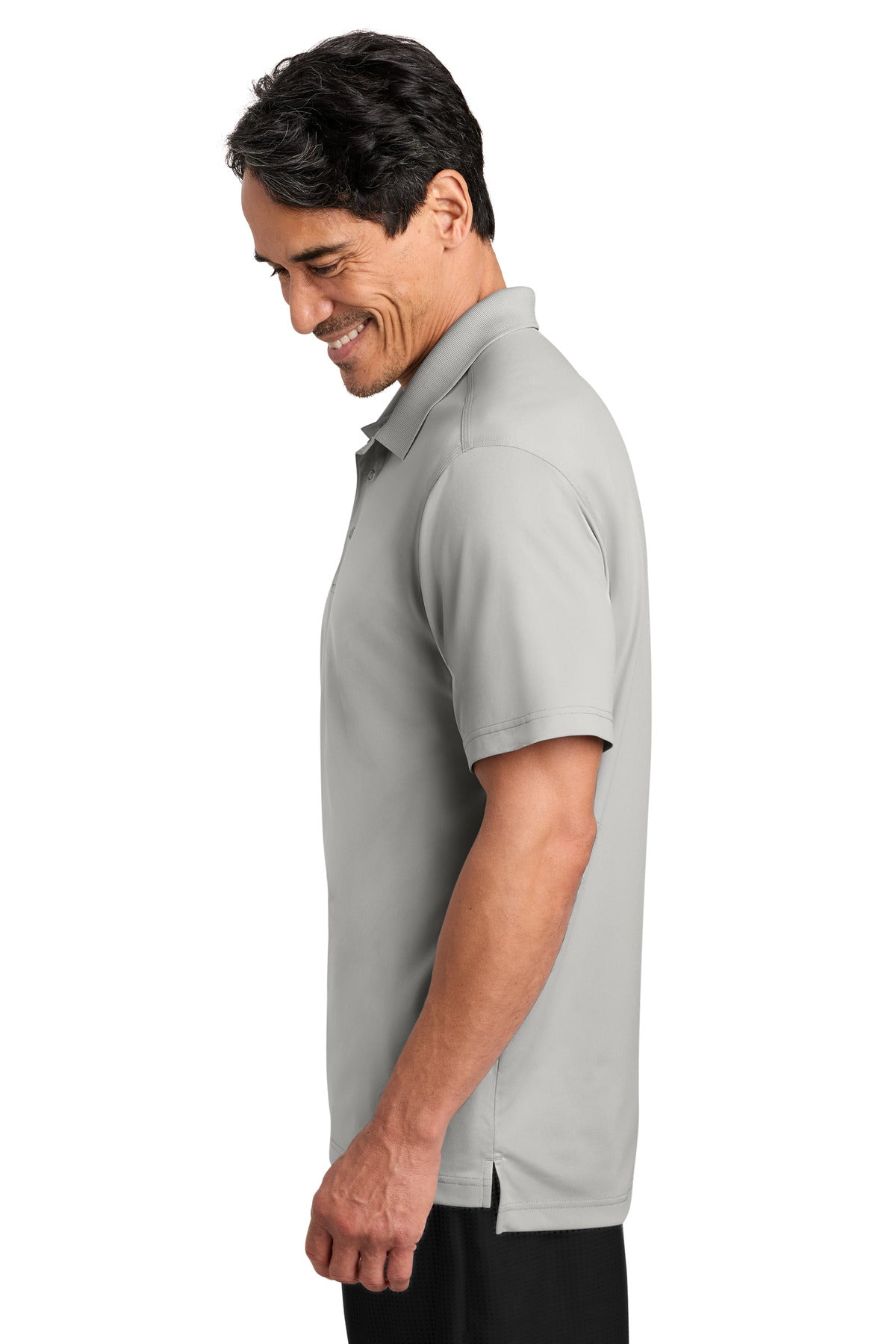 CornerStone Workwear Pro Gripper Polo CS454 - Light Grey - side