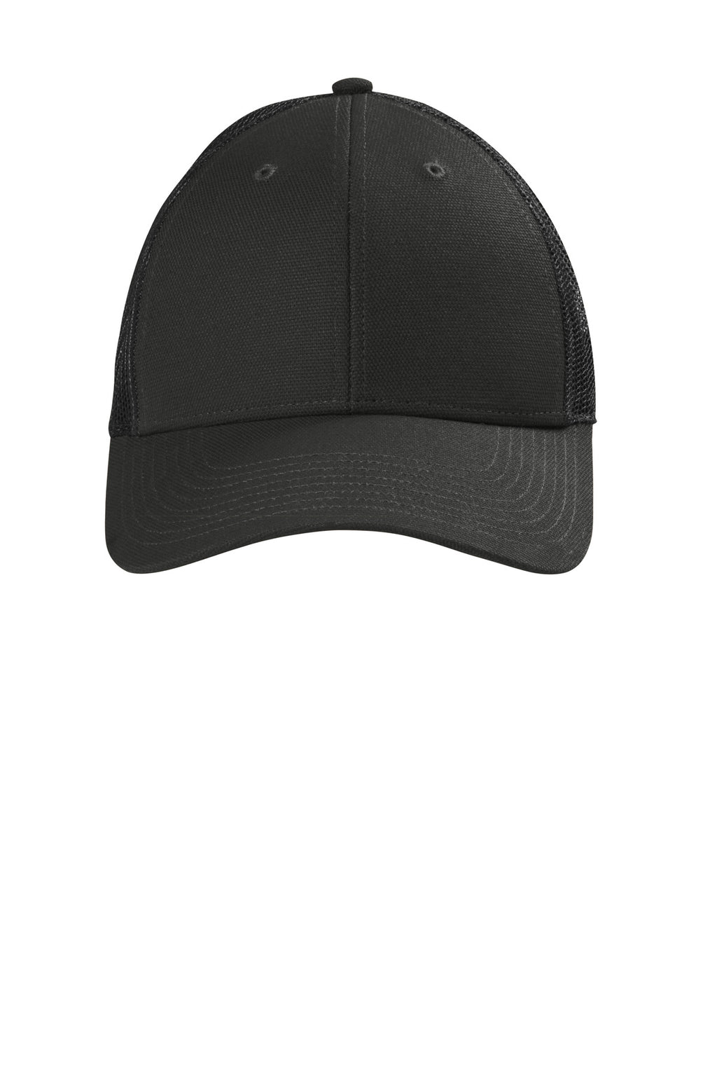 CornerStone Canvas Mesh Back Cap. CS811 - Black - front