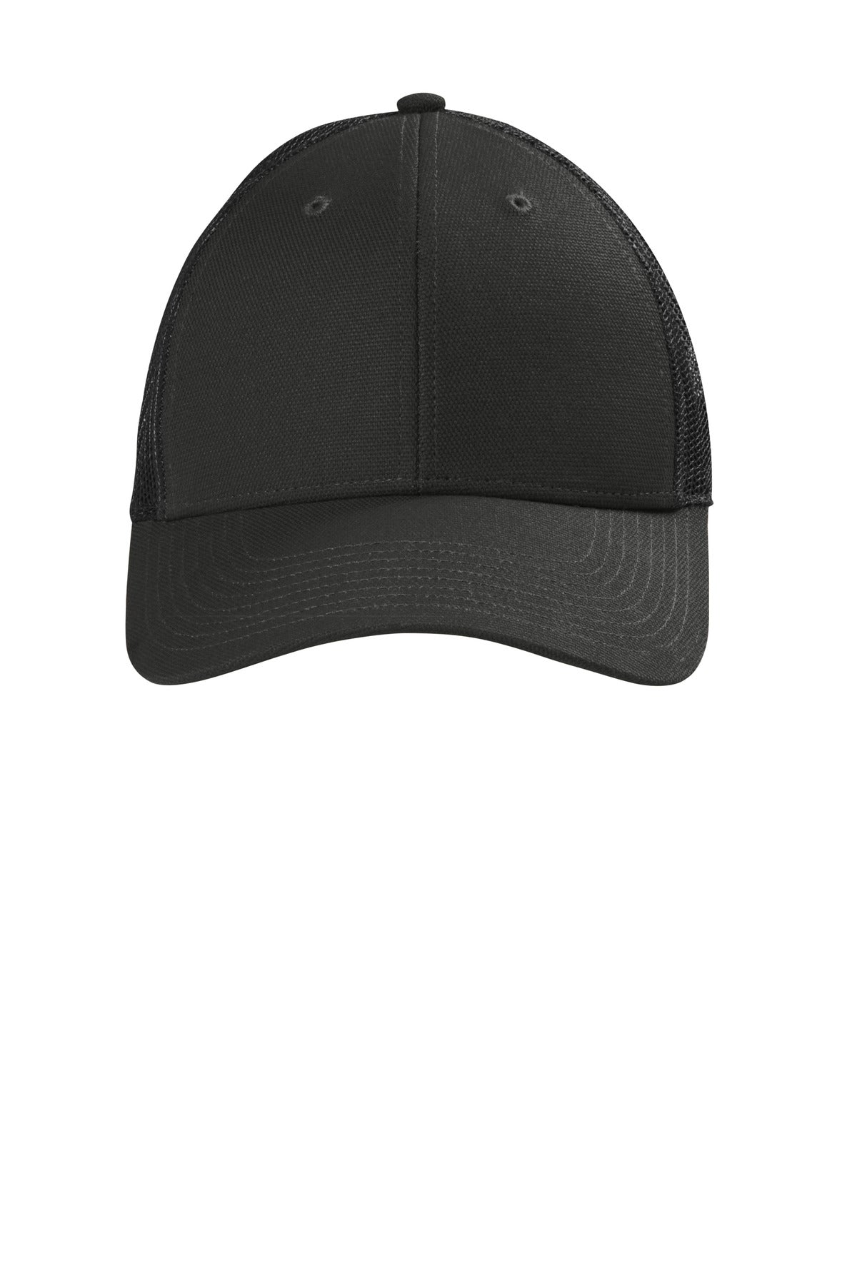 CornerStone Canvas Mesh Back Cap. CS811 - Black - front
