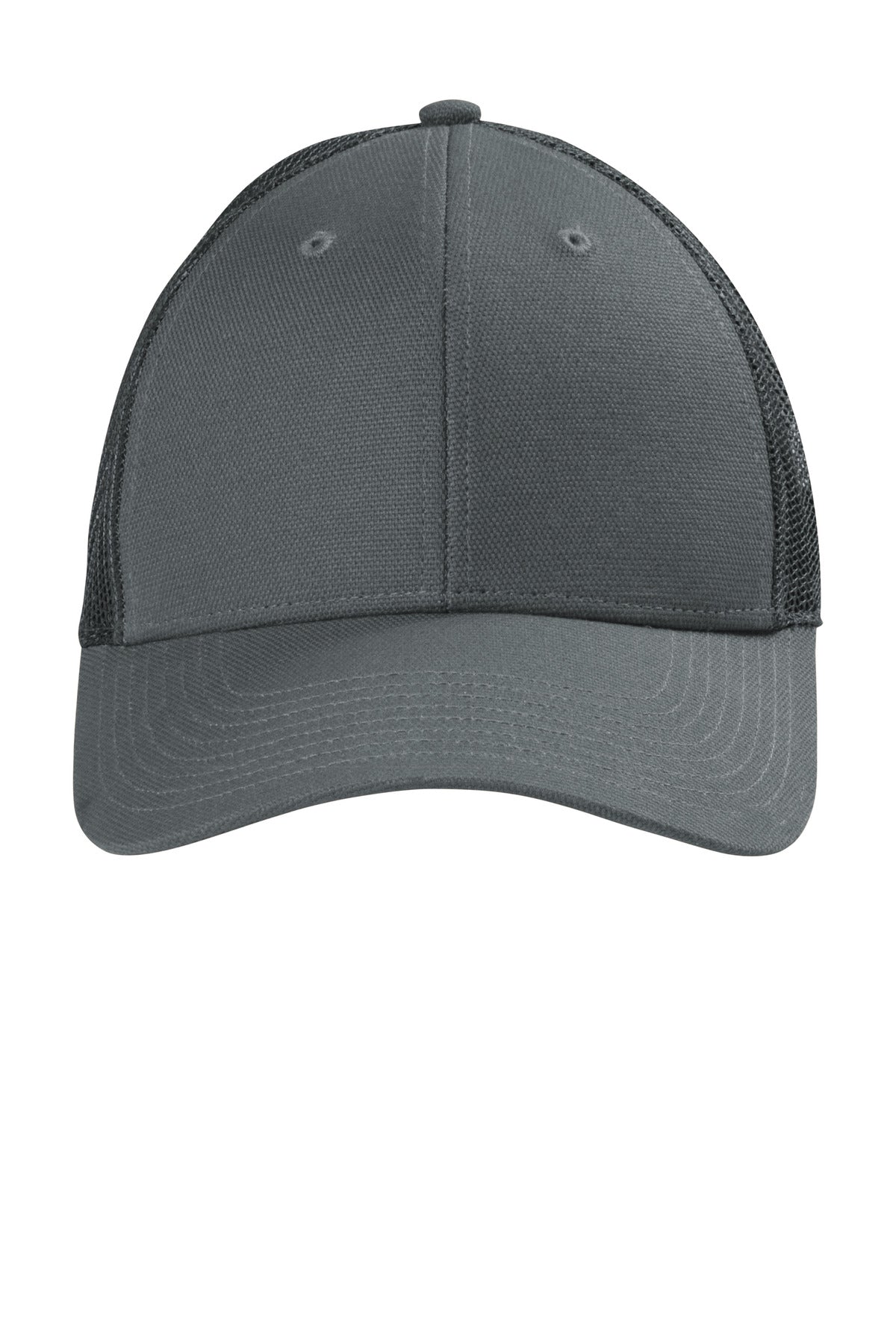 CornerStone Canvas Mesh Back Cap. CS811 - Charcoal - front