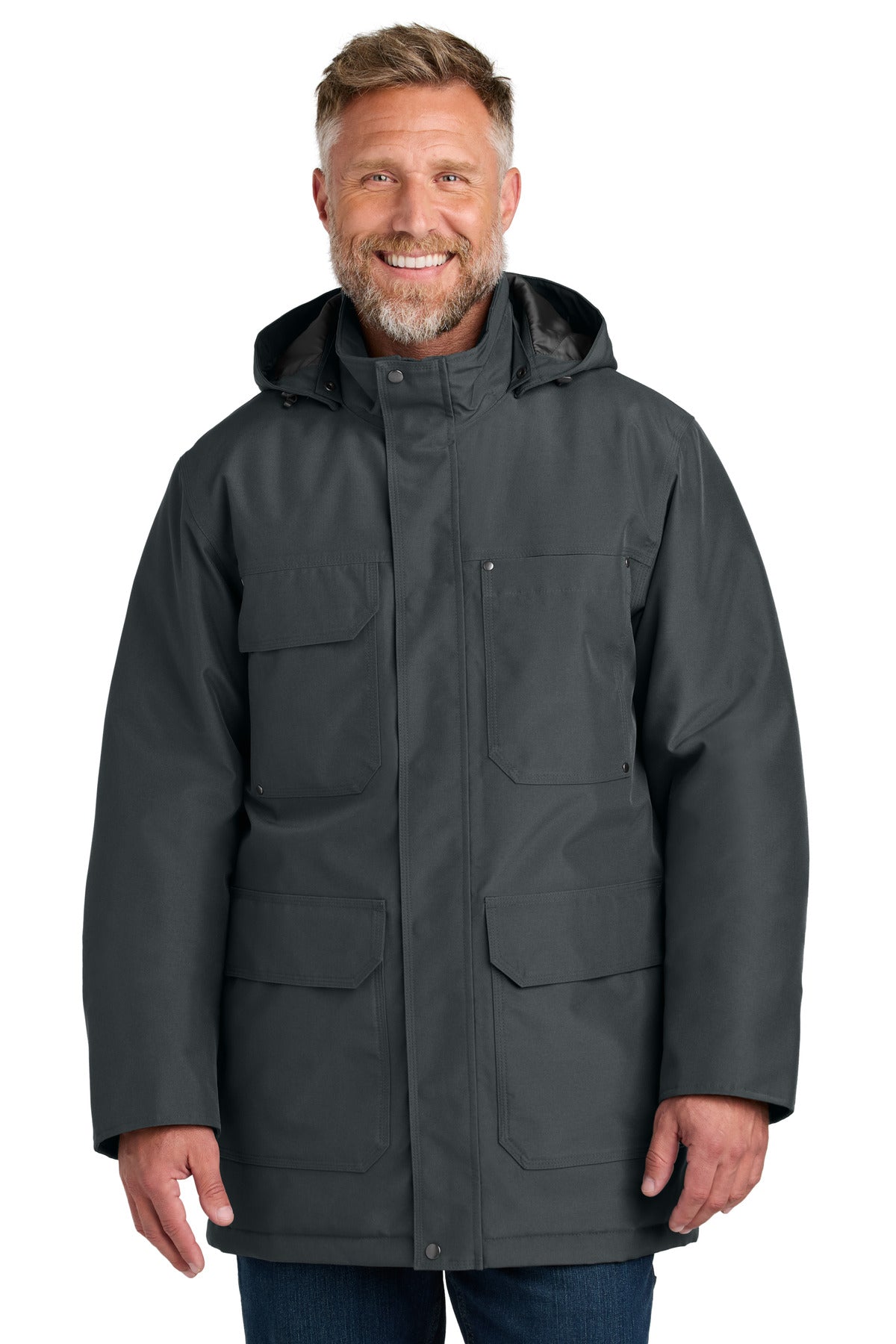 CornerStone Elements Insulated Parka CSJ10 - Iron Grey - front