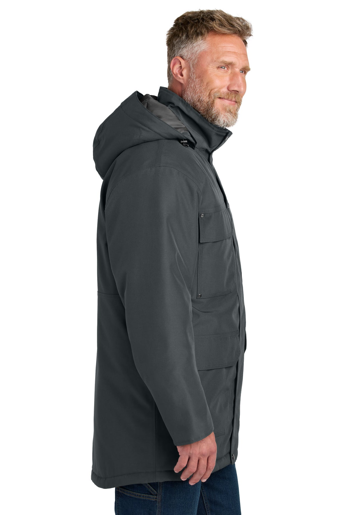 CornerStone Elements Insulated Parka CSJ10 - Iron Grey - side