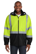 CornerStone - ANSI 107 Class 3 Safety Windbreaker. CSJ25 - Safety Yellow/ Black - front