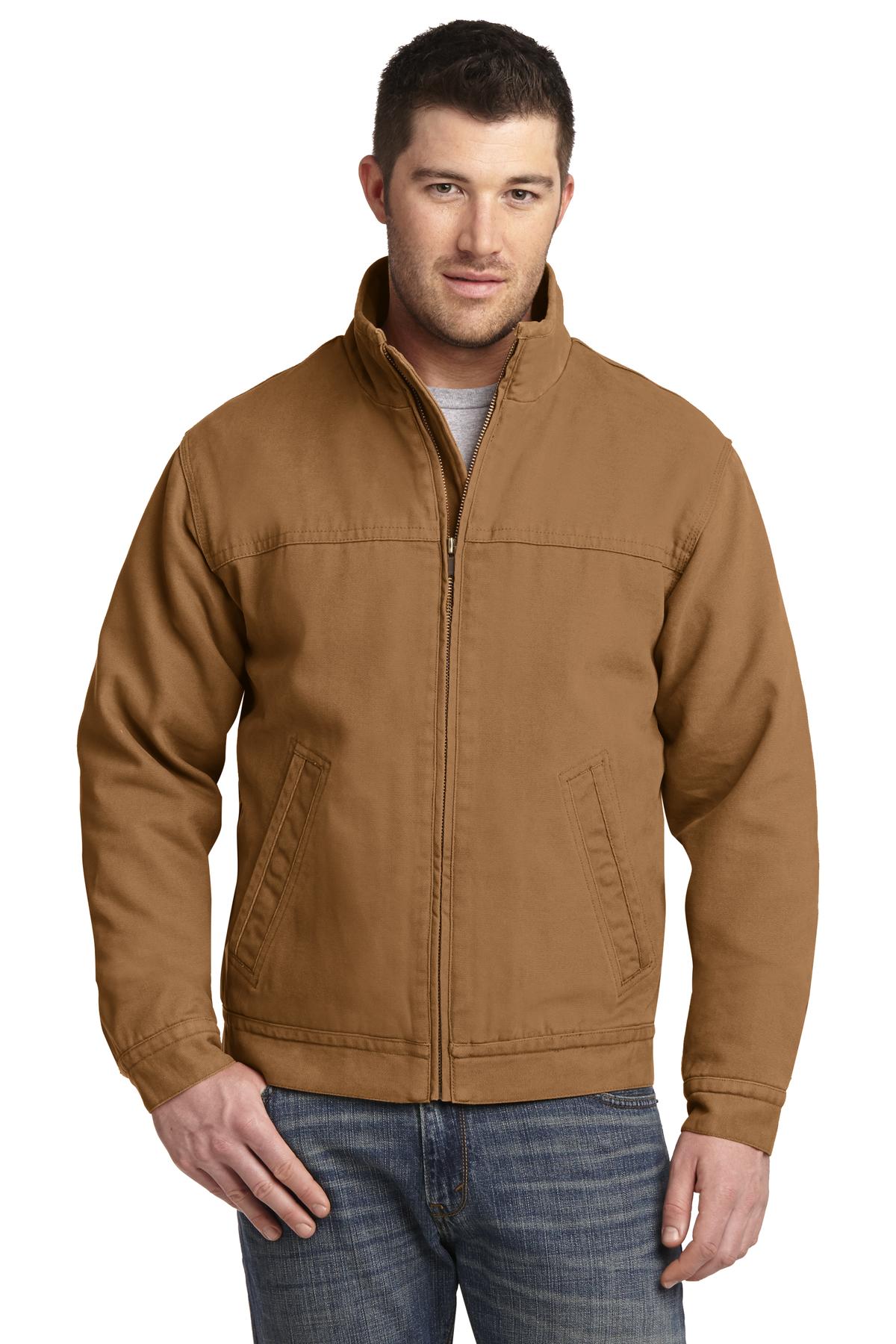 CornerStone Washed Duck Cloth Flannel-Lined Work Jacket. CSJ40 - Duck Brown - front