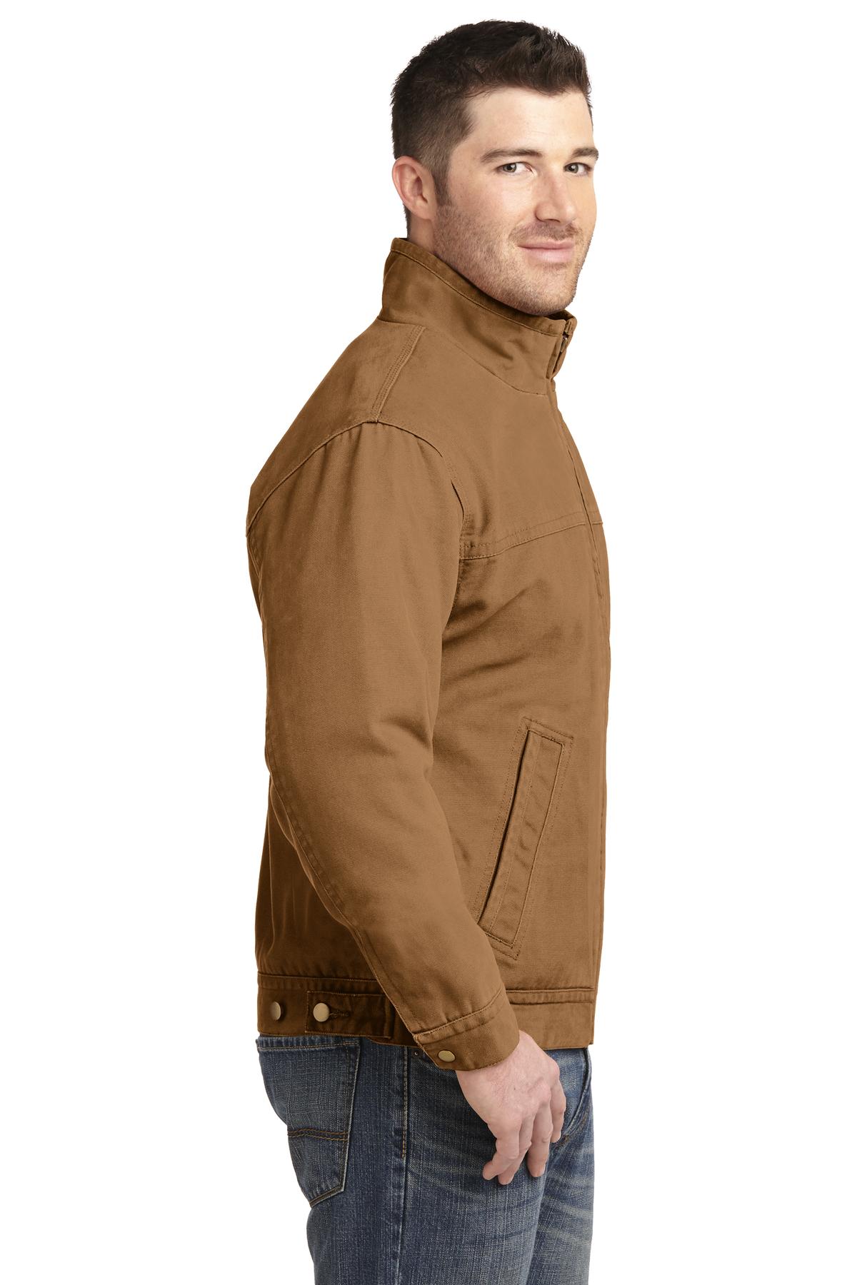 CornerStone Washed Duck Cloth Flannel-Lined Work Jacket. CSJ40 - Duck Brown - side