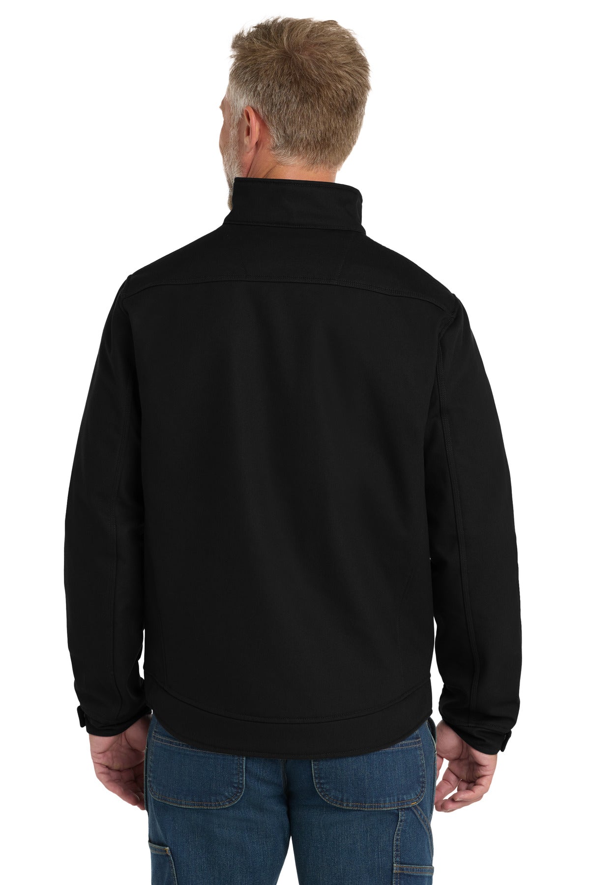 CornerStone Duck Bonded Soft Shell Jacket CSJ60 - Black - back