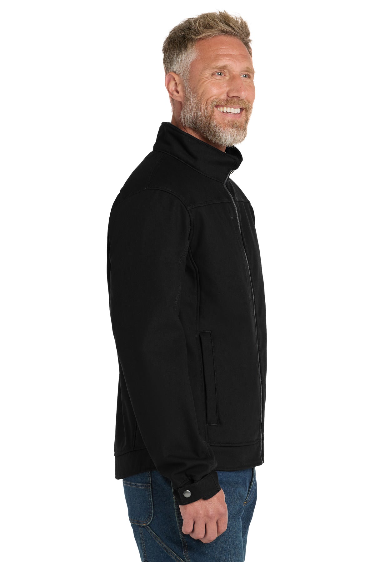 CornerStone Duck Bonded Soft Shell Jacket CSJ60 - Black - side