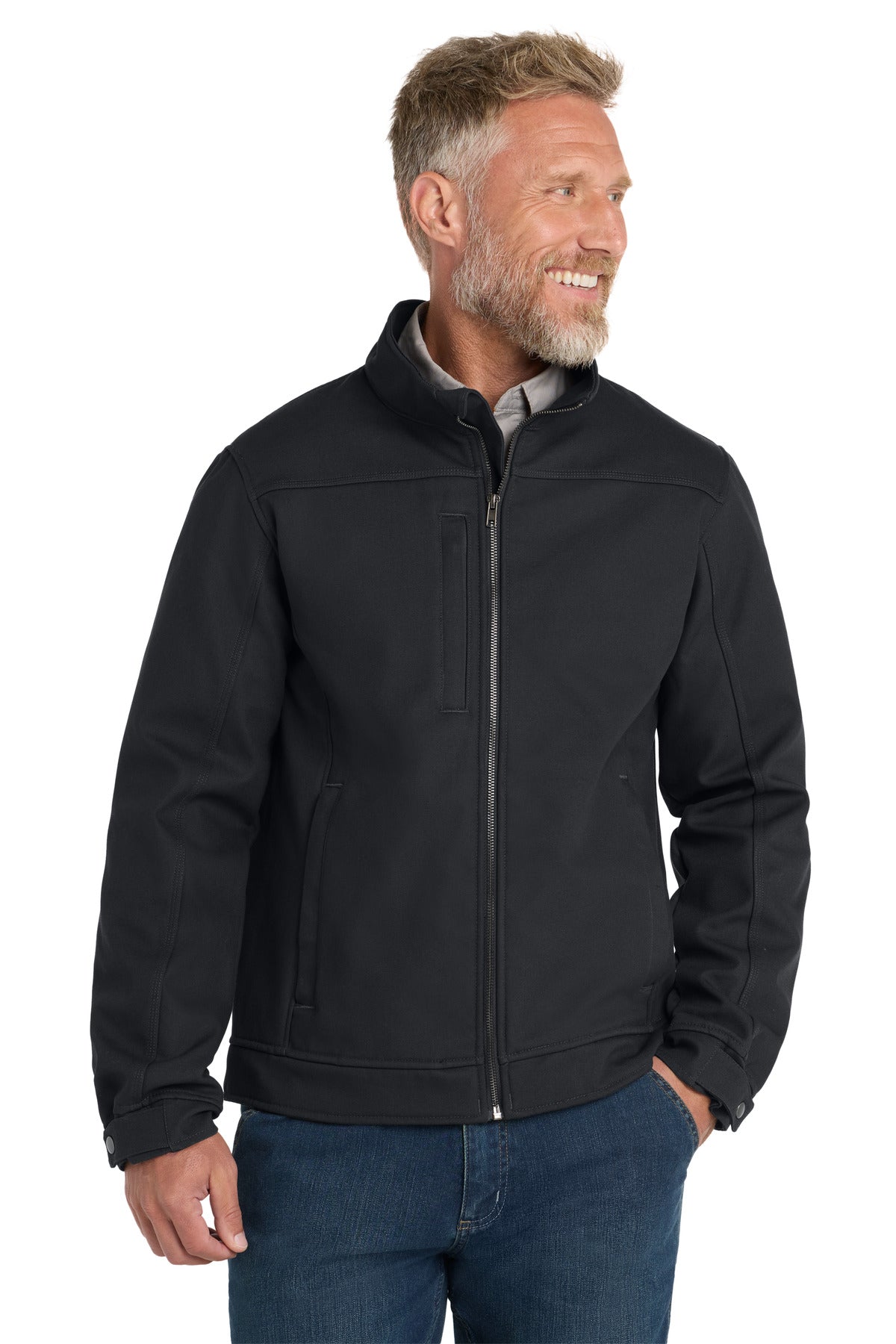 CornerStone Duck Bonded Soft Shell Jacket CSJ60 - Charcoal - front
