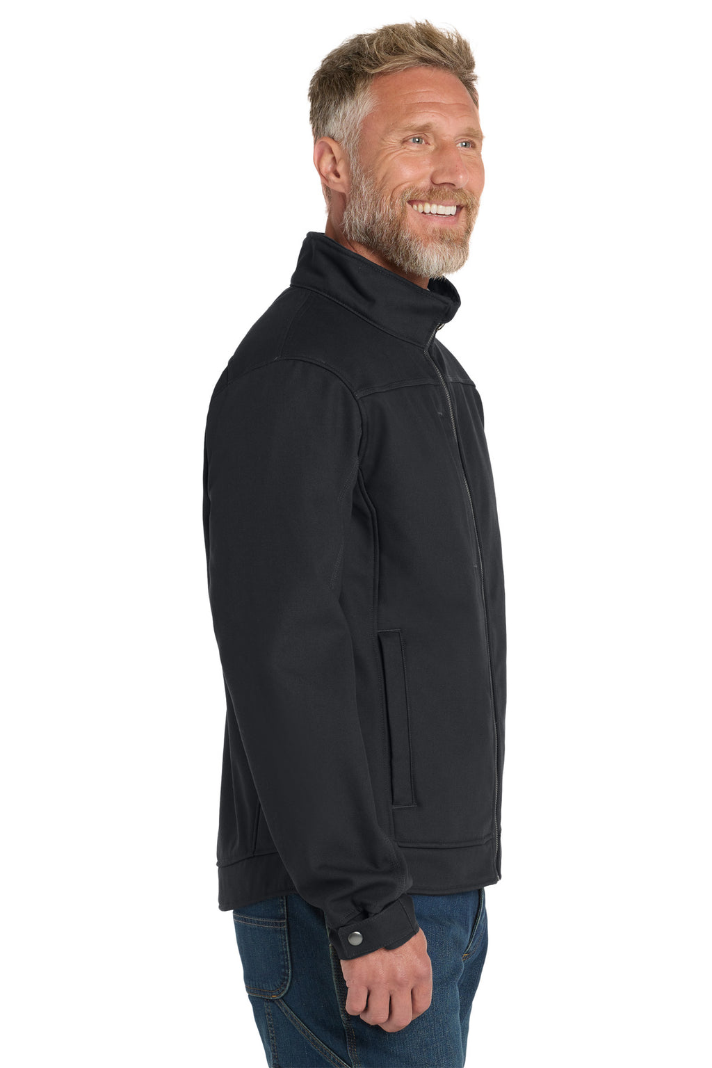 CornerStone Duck Bonded Soft Shell Jacket CSJ60 - Charcoal - side