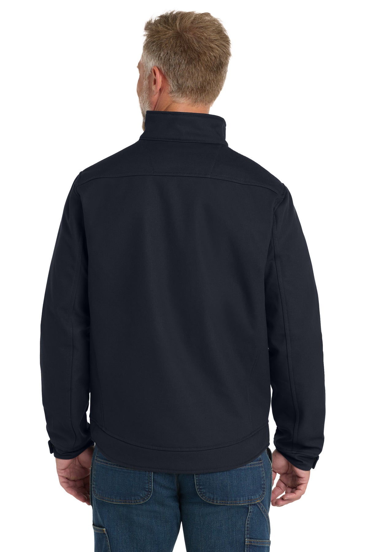 CornerStone Duck Bonded Soft Shell Jacket CSJ60 - Navy Blue - back